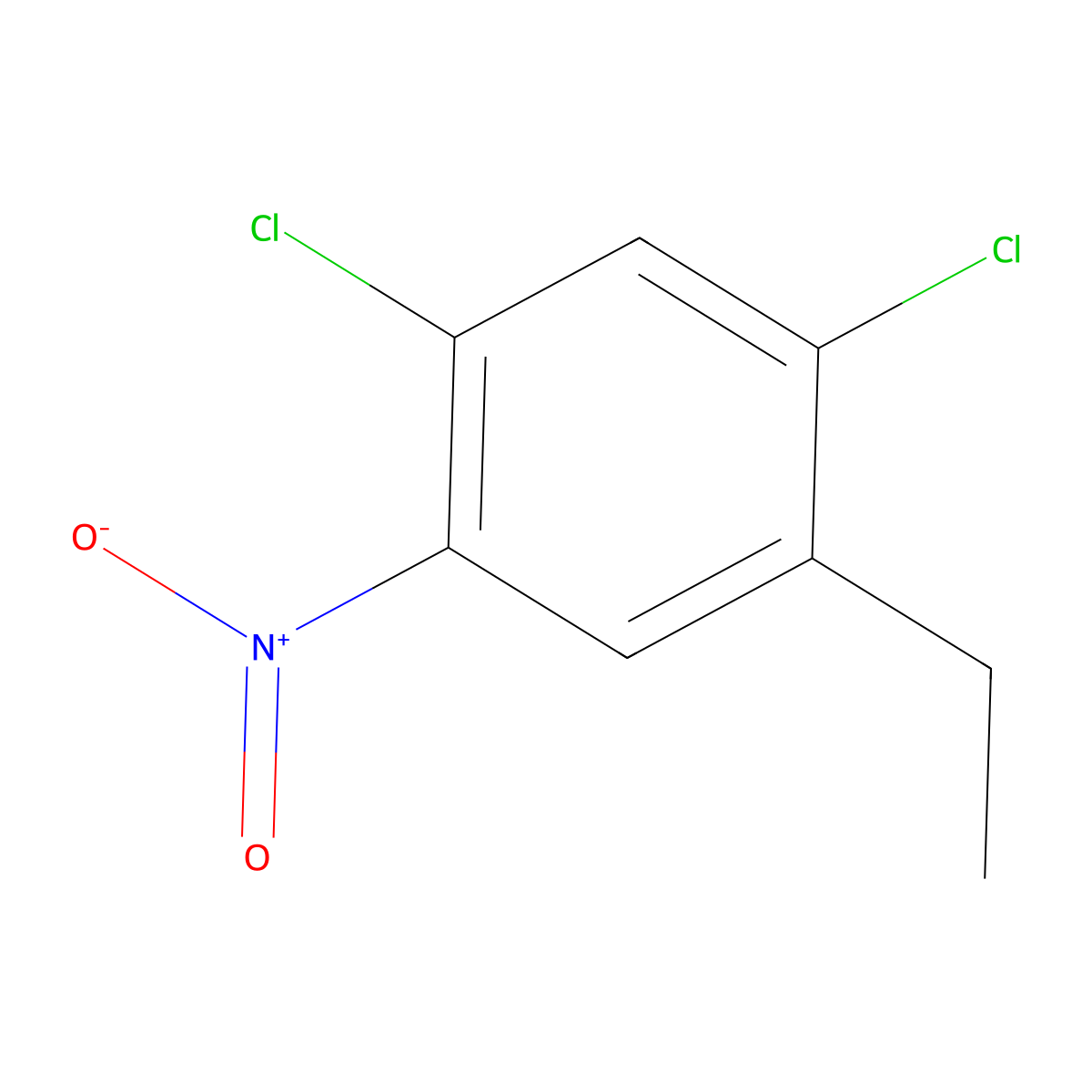 1,5-Dichloro-2-ethyl-4-nitrobenzene molecular structure, CAS 49709-30-0