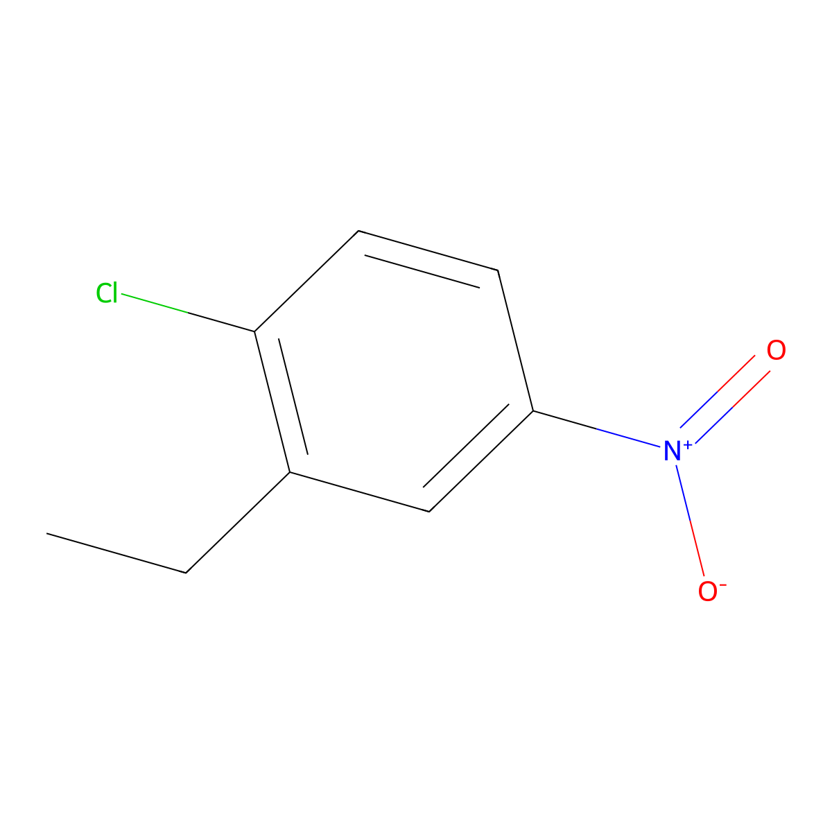 1-Chloro-2-ethyl-4-nitrobenzene molecular structure, CAS 49709-31-1