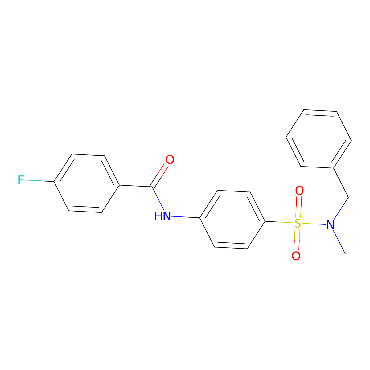 N-(4-{[benzyl(methyl)amino]sulfonyl}phenyl)-4-fluorobenzamide molecular structure, CAS 497090-03-6