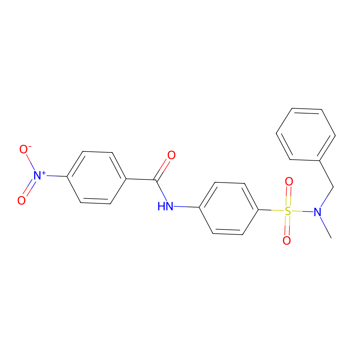 N-(4-{[benzyl(methyl)amino]sulfonyl}phenyl)-4-nitrobenzamide molecular structure, CAS 497090-04-7