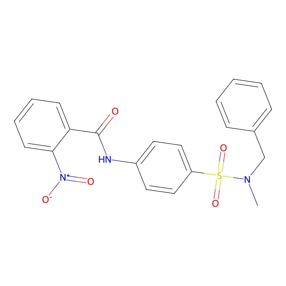 N-(4-{[benzyl(methyl)amino]sulfonyl}phenyl)-2-nitrobenzamide molecular structure, CAS 497090-05-8