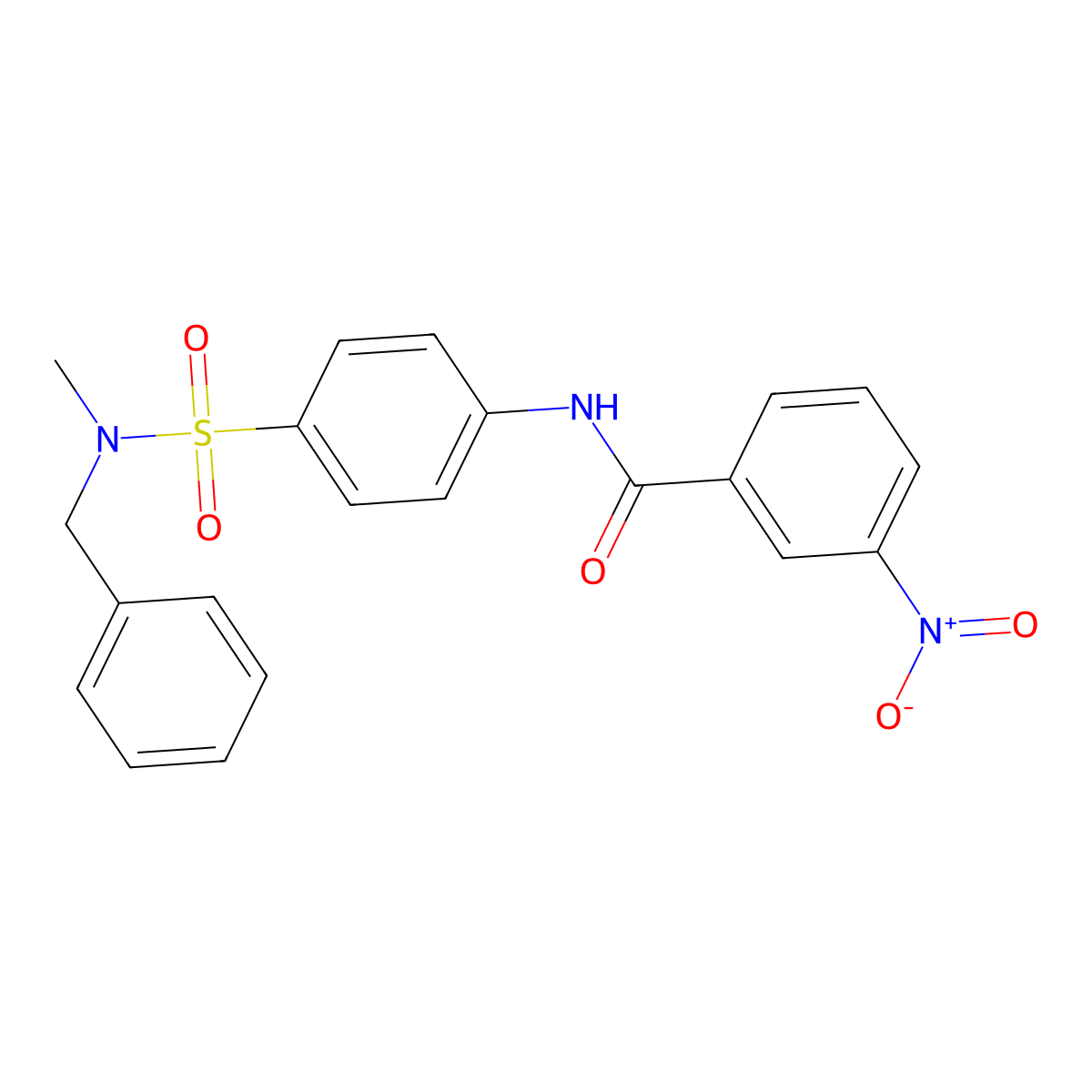 N-(4-{[benzyl(methyl)amino]sulfonyl}phenyl)-3-nitrobenzamide molecular structure, CAS 497090-08-1