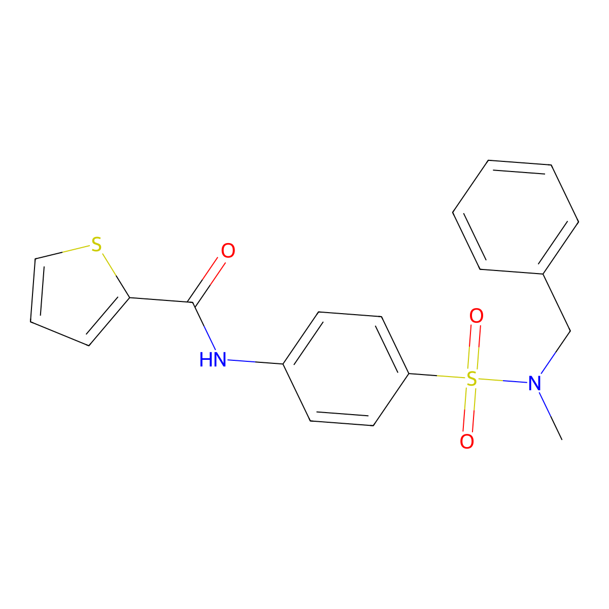 N-(4-{[benzyl(methyl)amino]sulfonyl}phenyl)-2-thiophenecarboxamide molecular structure, CAS 497090-10-5