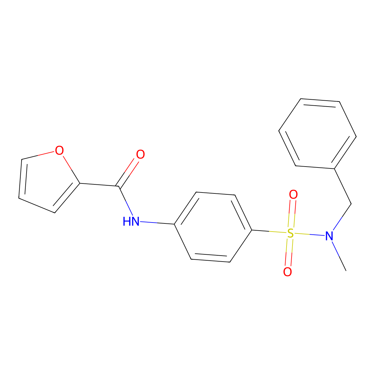 N-(4-{[benzyl(methyl)amino]sulfonyl}phenyl)-2-furamide molecular structure, CAS 497090-12-7