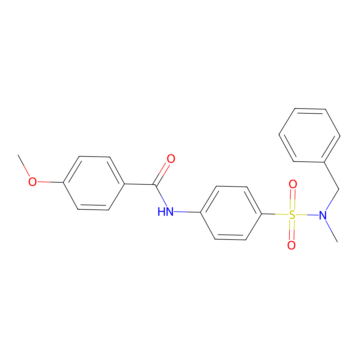 N-(4-{[benzyl(methyl)amino]sulfonyl}phenyl)-4-methoxybenzamide molecular structure, CAS 497090-13-8