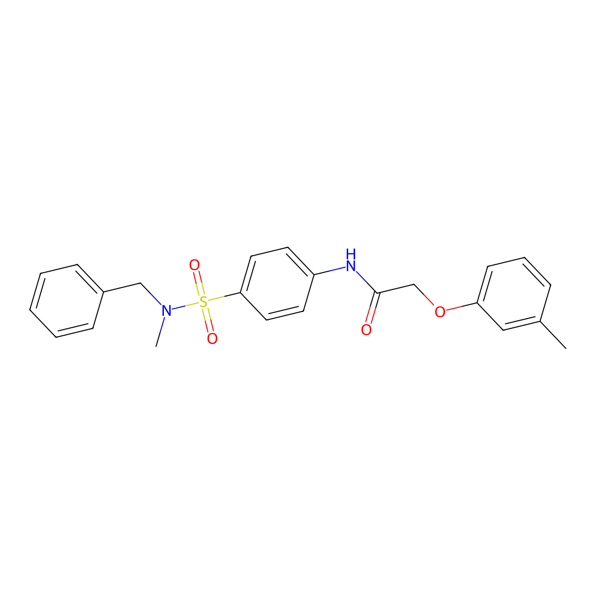 N-(4-{[benzyl(methyl)amino]sulfonyl}phenyl)-2-(3-methylphenoxy)acetamide molecular structure, CAS 497090-15-0