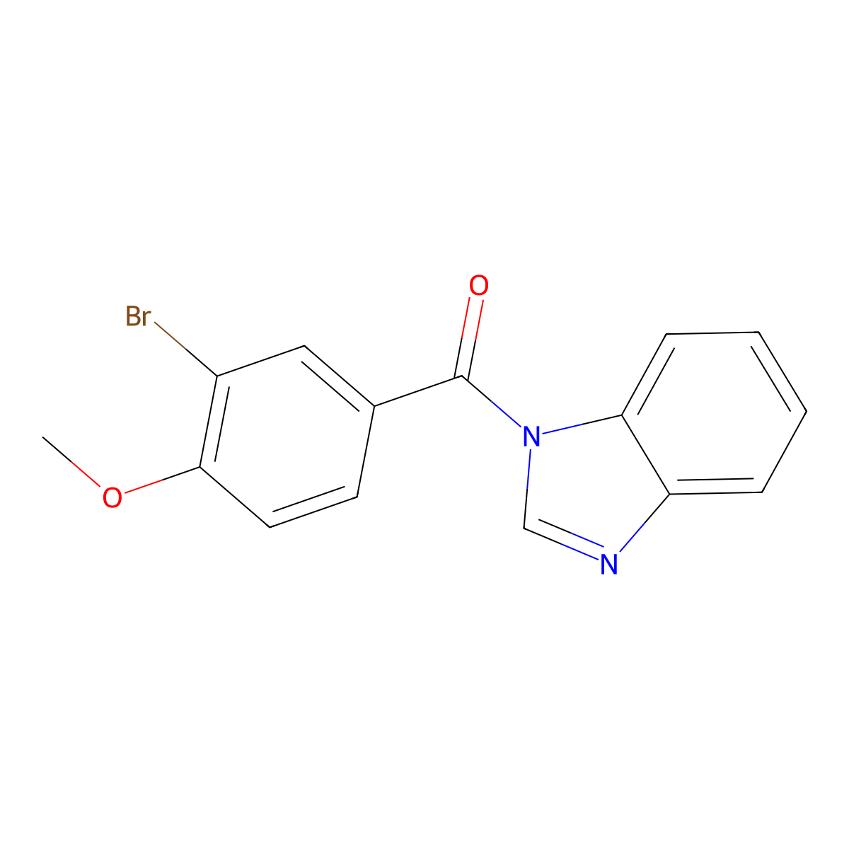 1-(3-bromo-4-methoxybenzoyl)-1H-benzimidazole molecular structure, CAS 497091-39-1