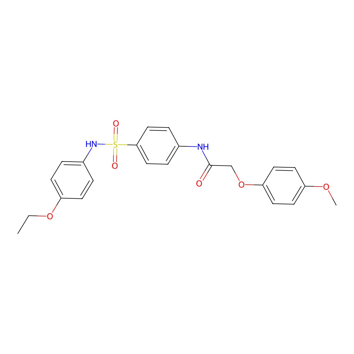 N-[4-[(4-ethoxyphenyl)sulfamoyl]phenyl]-2-(4-methoxyphenoxy)acetamide molecular structure, CAS 497091-56-2
