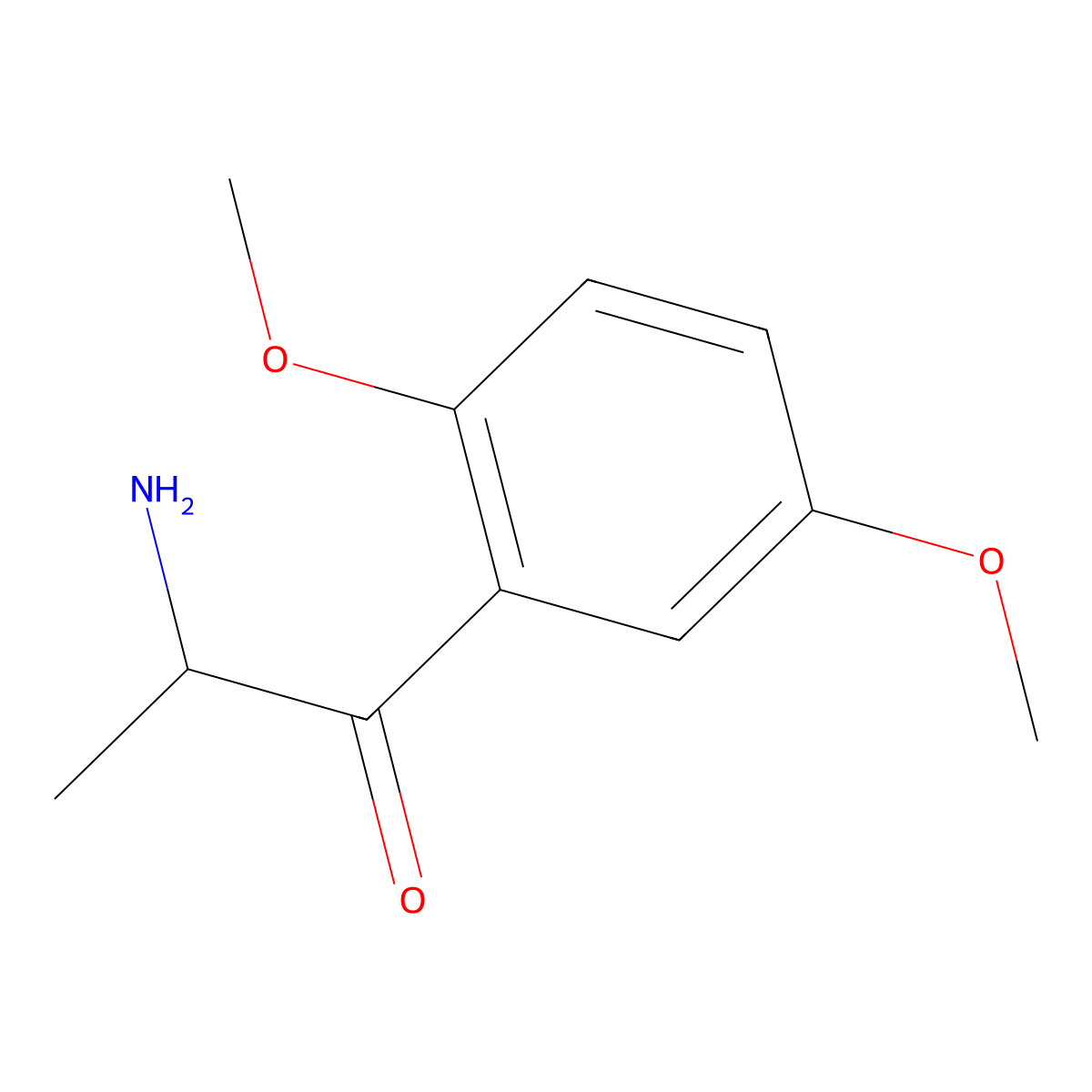 2-Amino-1-(2,5-dimethoxyphenyl)propan-1-one molecular structure, CAS 497097-48-0