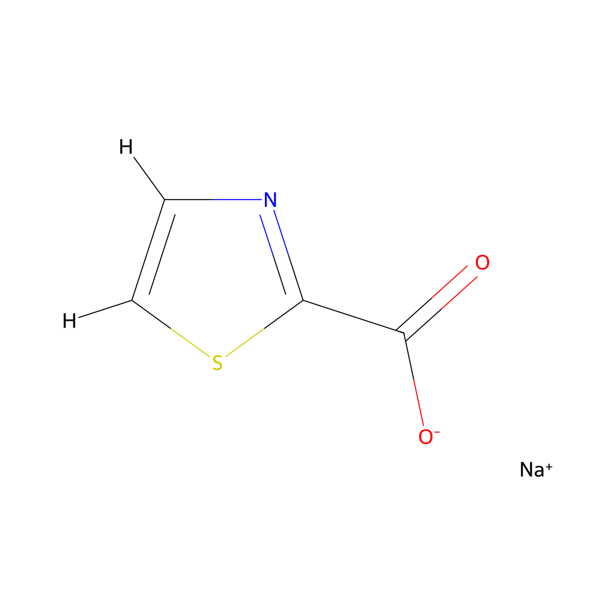 Sodium 1,3-thiazole-2-carboxylate molecular structure, CAS 497097-92-4