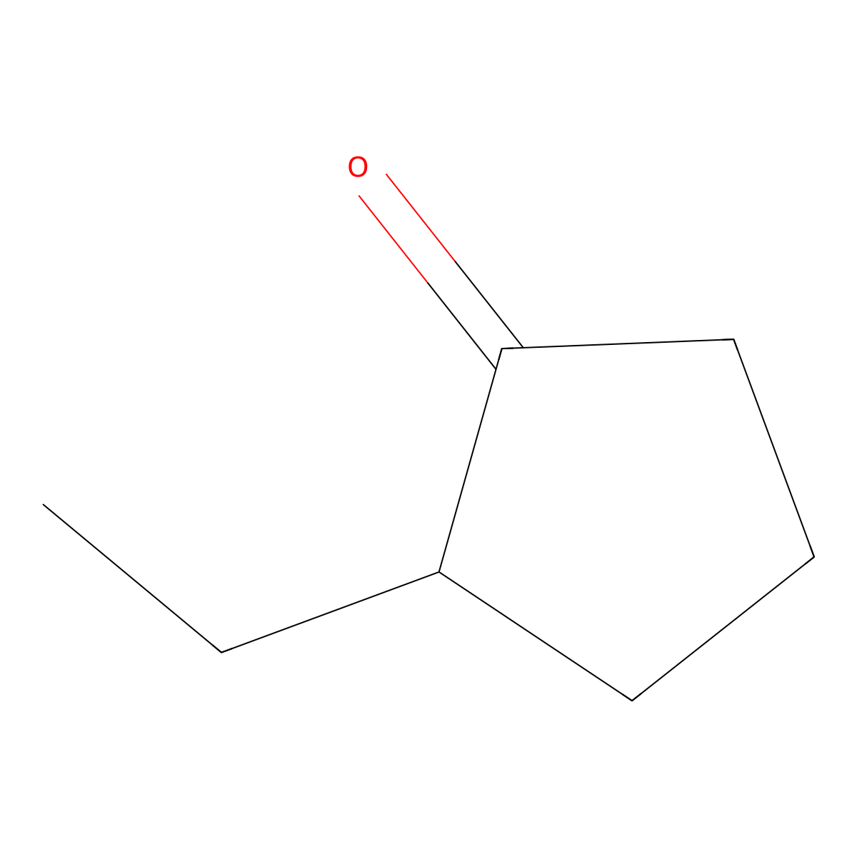 2-Ethylcyclopentan-1-one molecular structure, CAS 4971-18-0