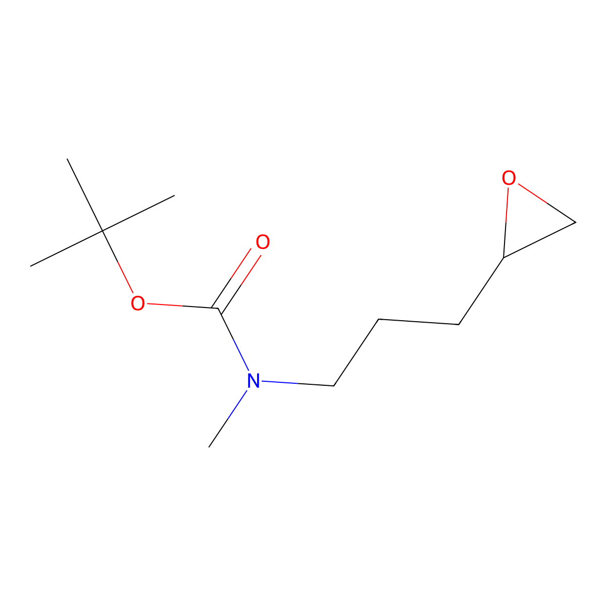 tert-Butyl methyl(3-(oxiran-2-yl)propyl)carbamate molecular structure, CAS 497107-76-3
