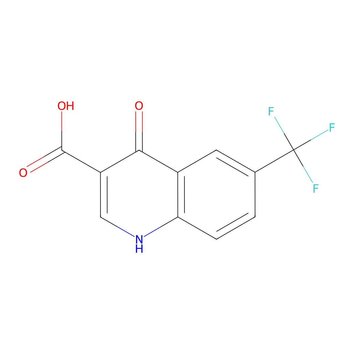 4-Hydroxy-6-(trifluoromethyl)quinoline-3-carboxylic acid molecular structure, CAS 49713-47-5