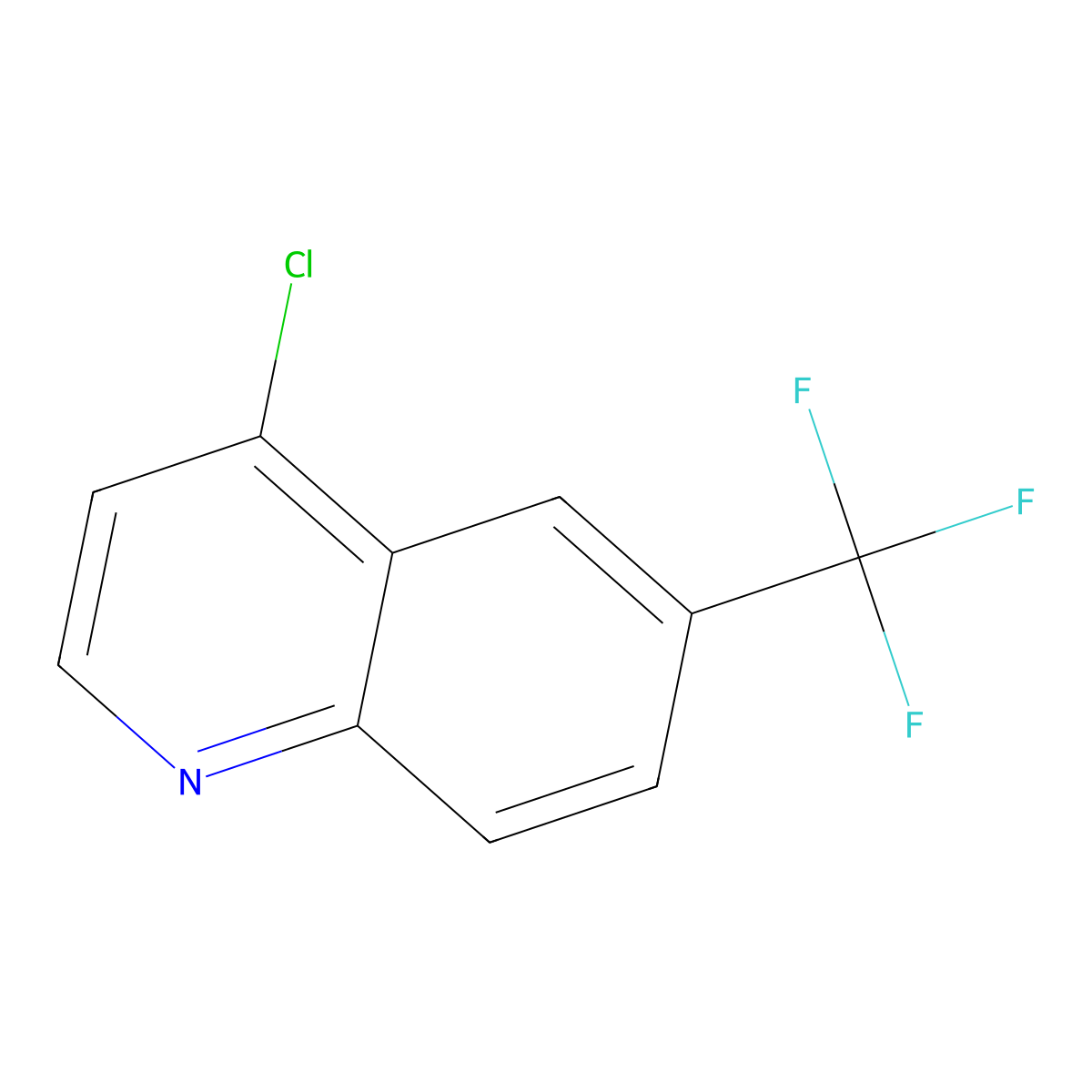 4-Chloro-6-(trifluoromethyl)quinoline molecular structure, CAS 49713-56-6
