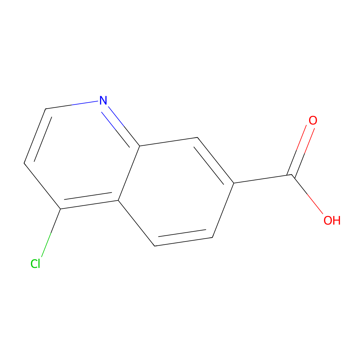 4-Chloroquinoline-7-carboxylic acid molecular structure, CAS 49713-58-8