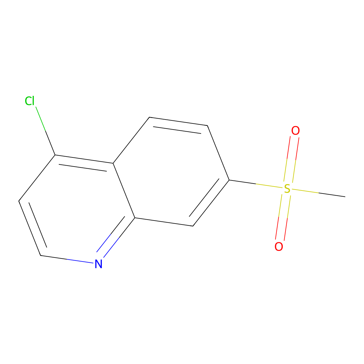 4-Chloro-7-(methylsulfonyl)quinoline molecular structure, CAS 49713-63-5