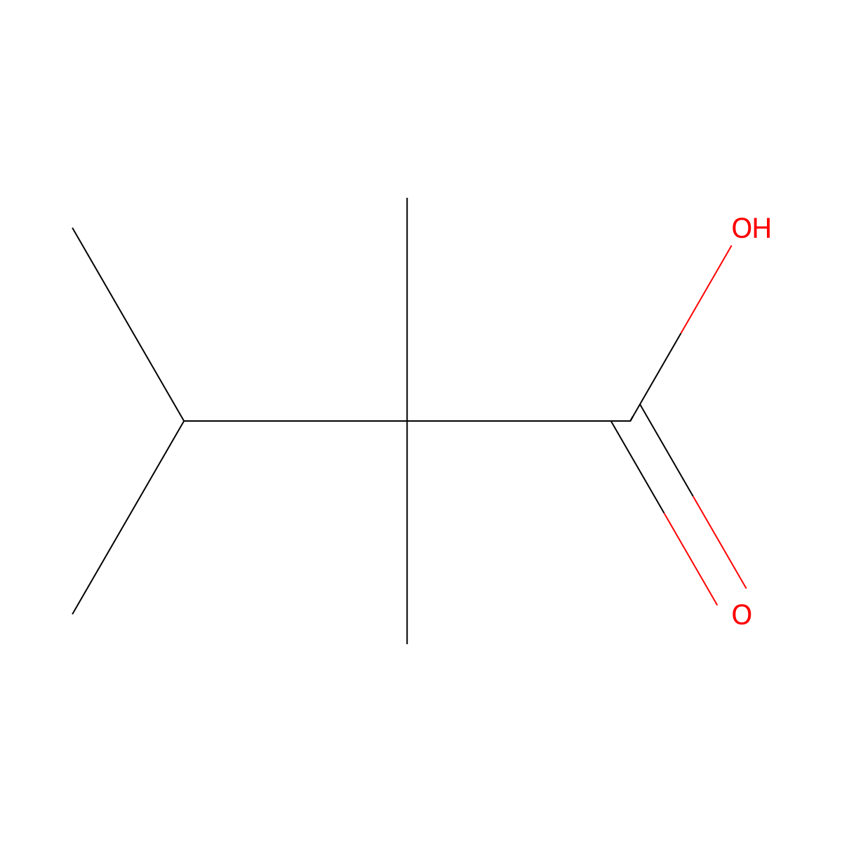 2,2,3-Trimethylbutyric acid molecular structure, CAS 49714-52-5
