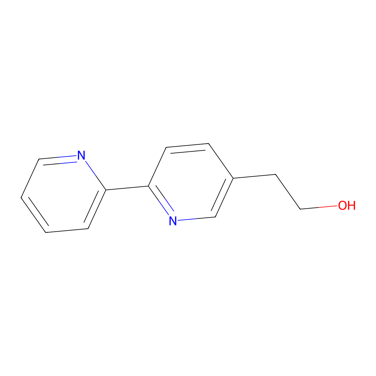 2-([2,2'-Bipyridin]-5-yl)ethanol molecular structure, CAS 497141-90-9