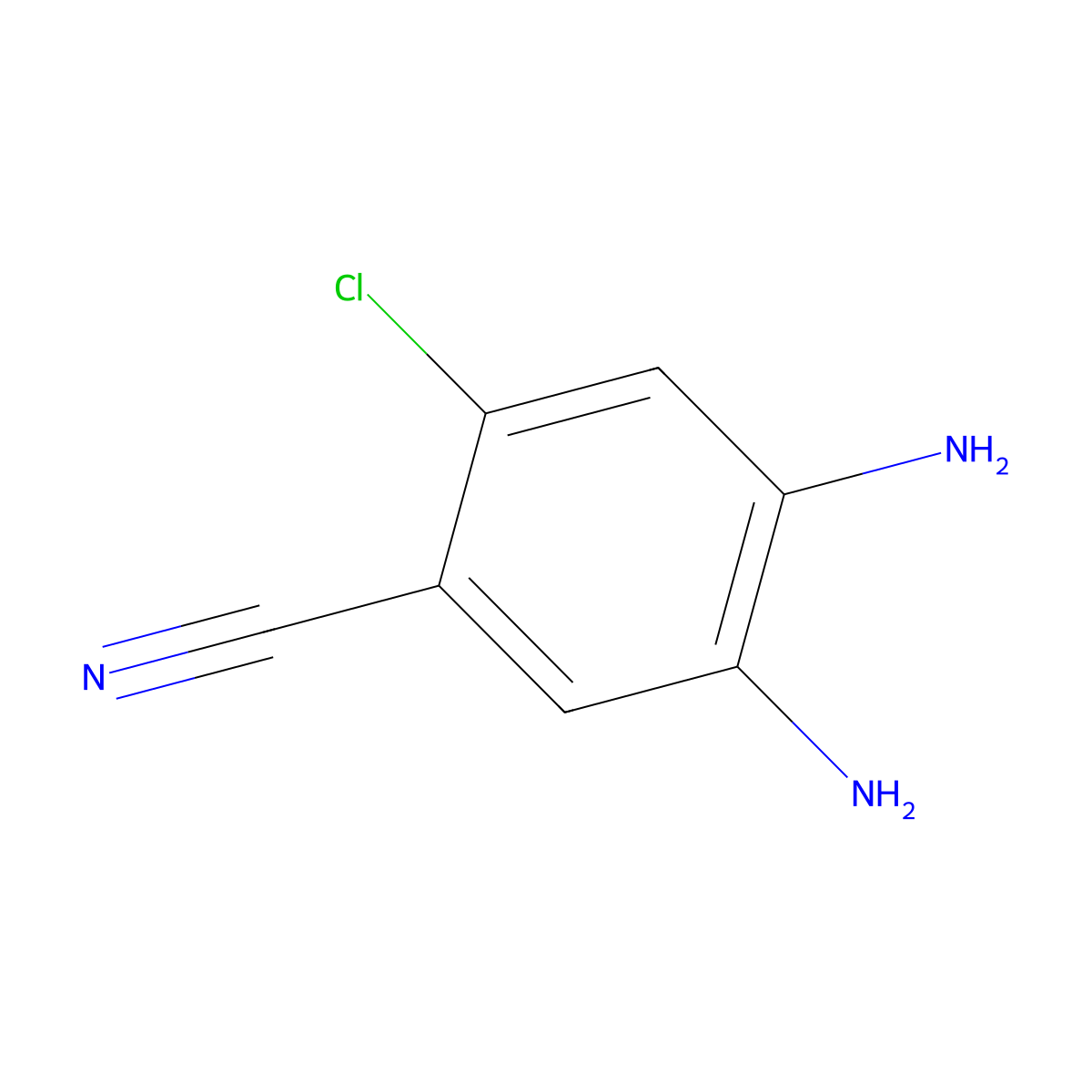 4,5-Diamino-2-chlorobenzonitrile molecular structure, CAS 497147-90-7
