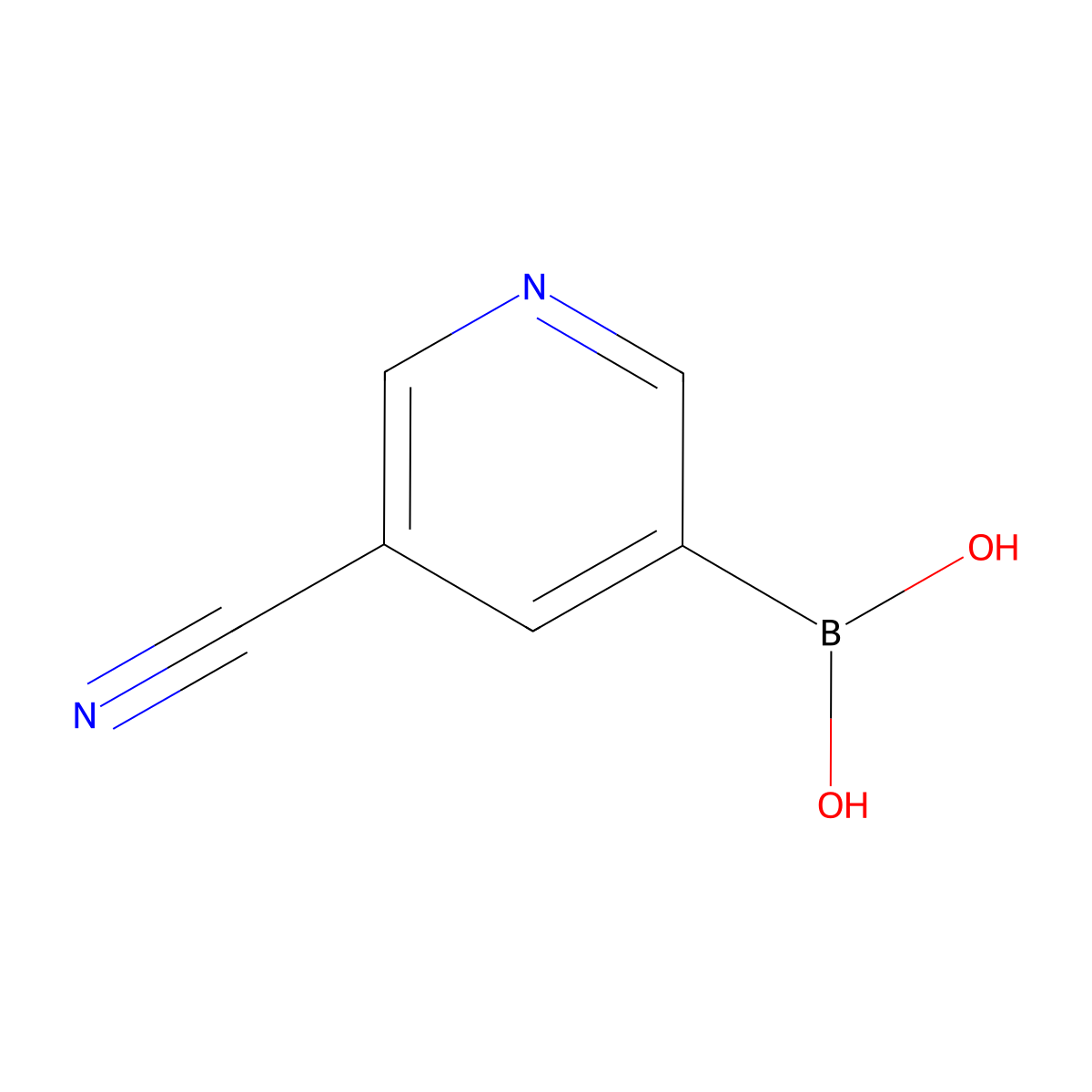 5-Cyanopyridine-3-boronic acid molecular structure, CAS 497147-93-0