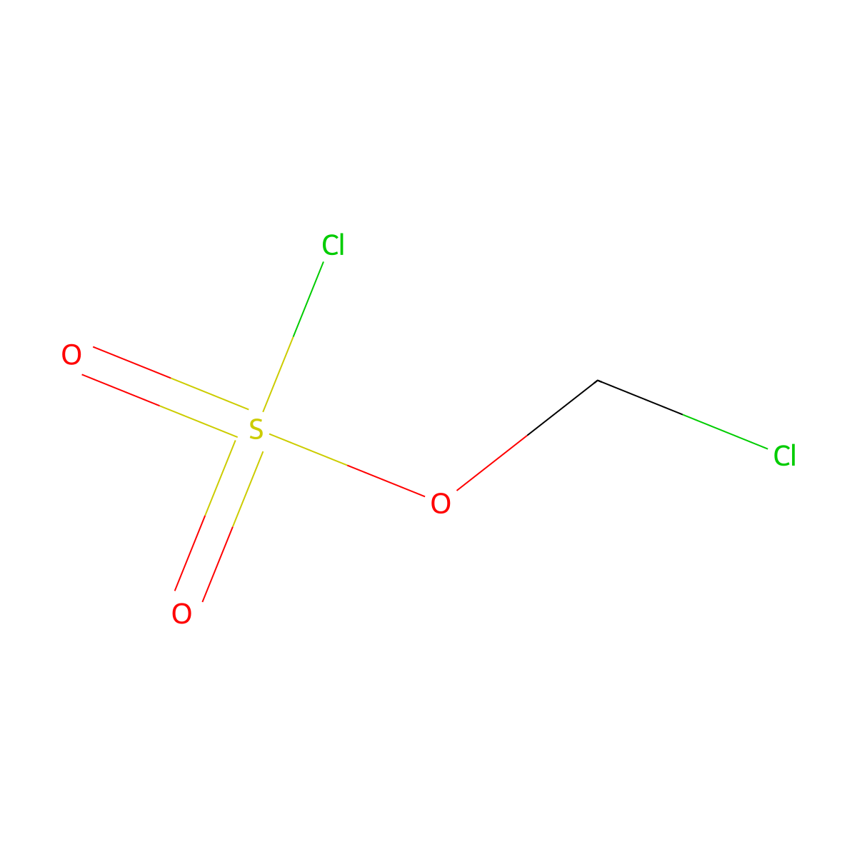 Chloromethyl chlorosulfate molecular structure, CAS 49715-04-0