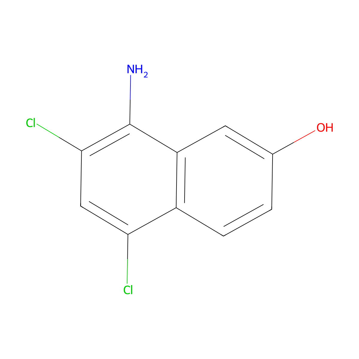 8-Amino-5,7-dichloronaphthalen-2-OL molecular structure, CAS 497151-50-5