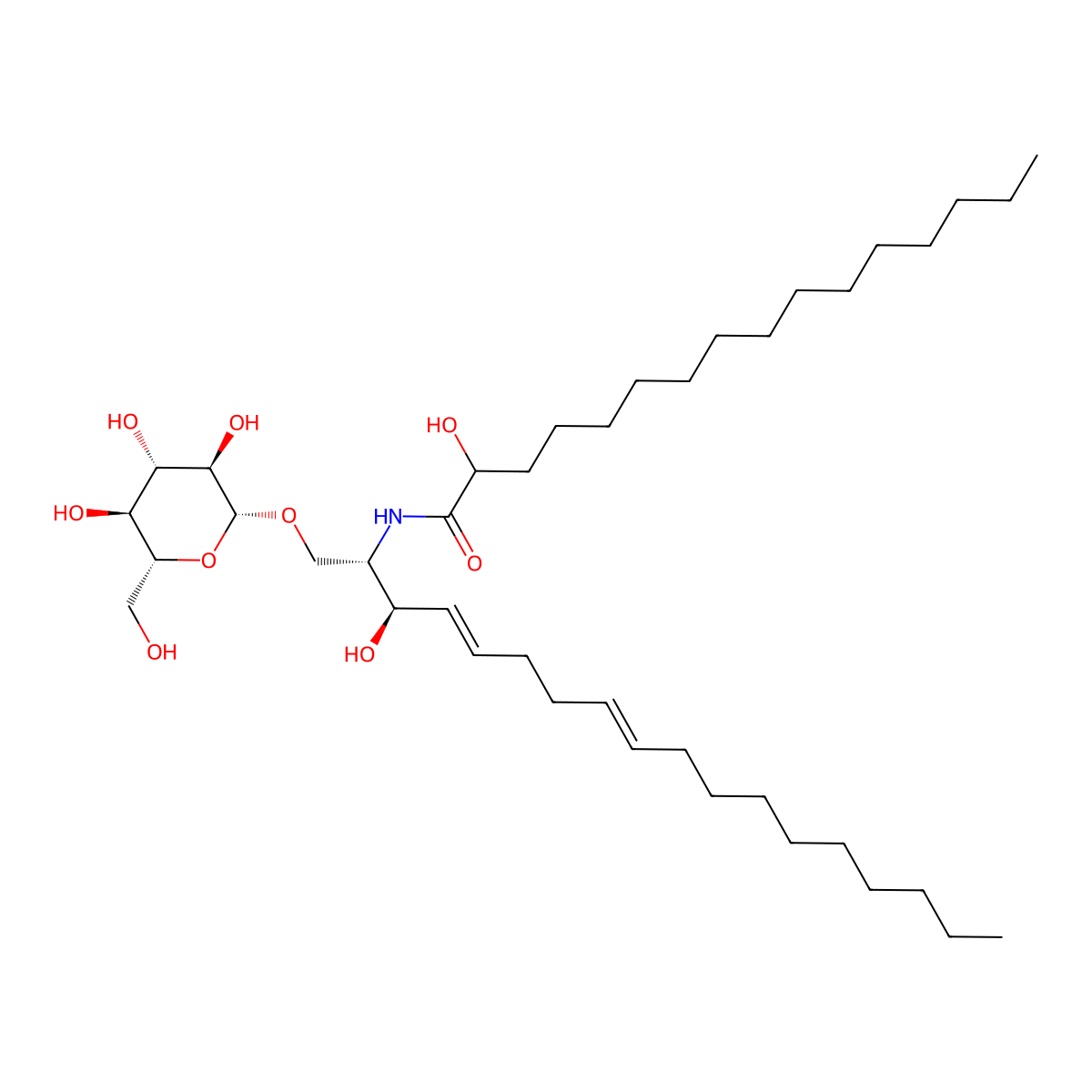 Glucocerebrosides molecular structure, CAS 497155-61-0