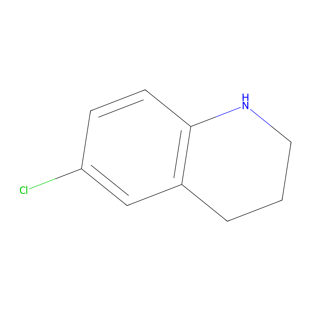 6-Chloro-1,2,3,4-tetrahydroquinoline molecular structure, CAS 49716-18-9