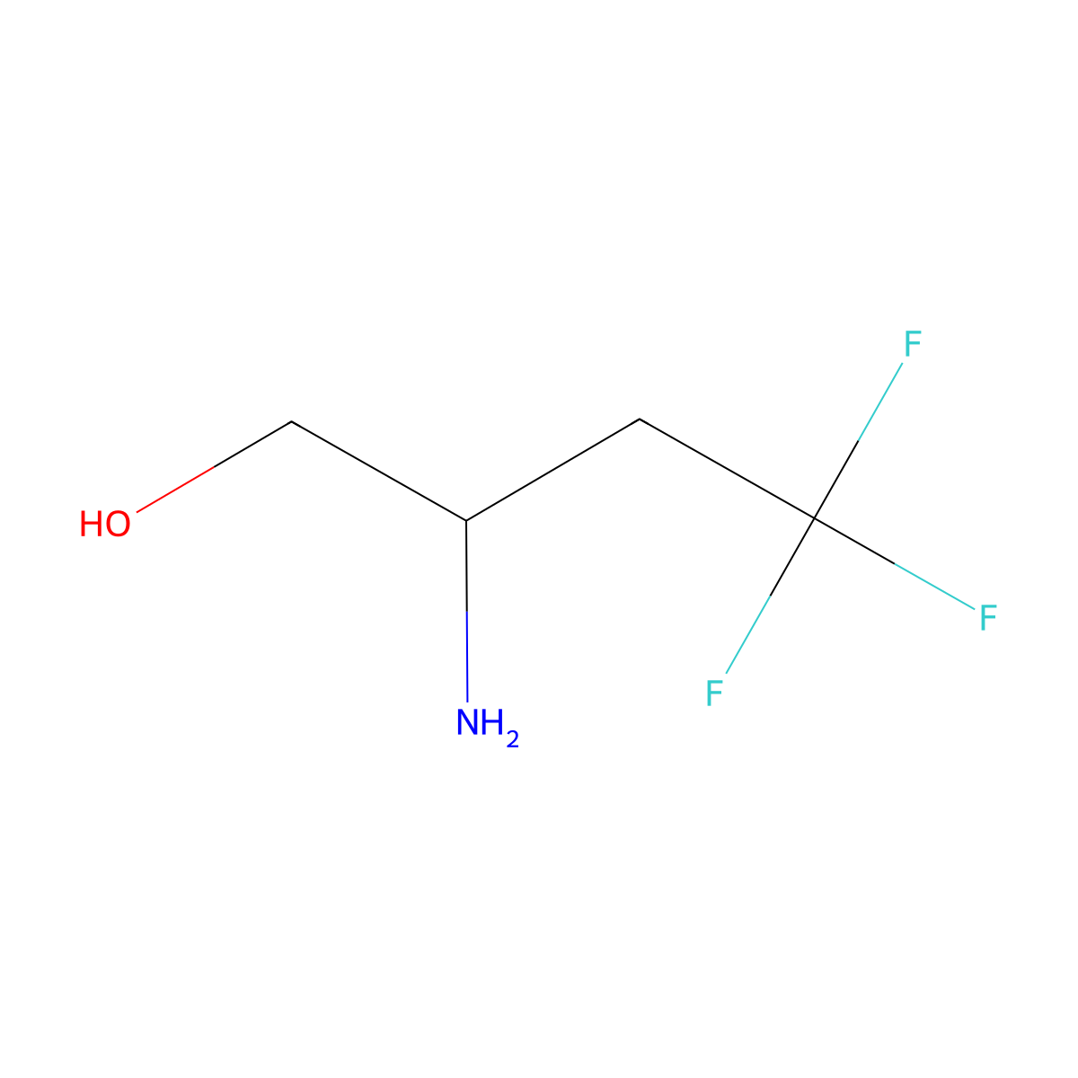2-Amino-4,4,4-trifluorobutan-1-ol molecular structure, CAS 497165-91-0