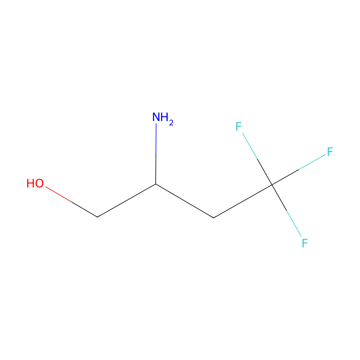 2-Amino-4,4,4-trifluorobutan-1-ol molecular structure, CAS 497165-91-0