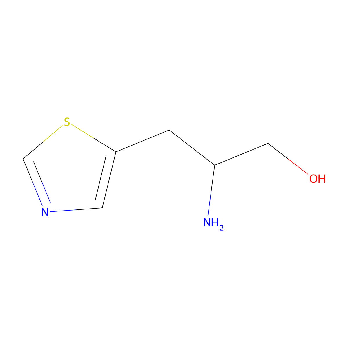 2-Amino-3-(1,3-thiazol-5-yl)propan-1-ol molecular structure, CAS 497165-92-1