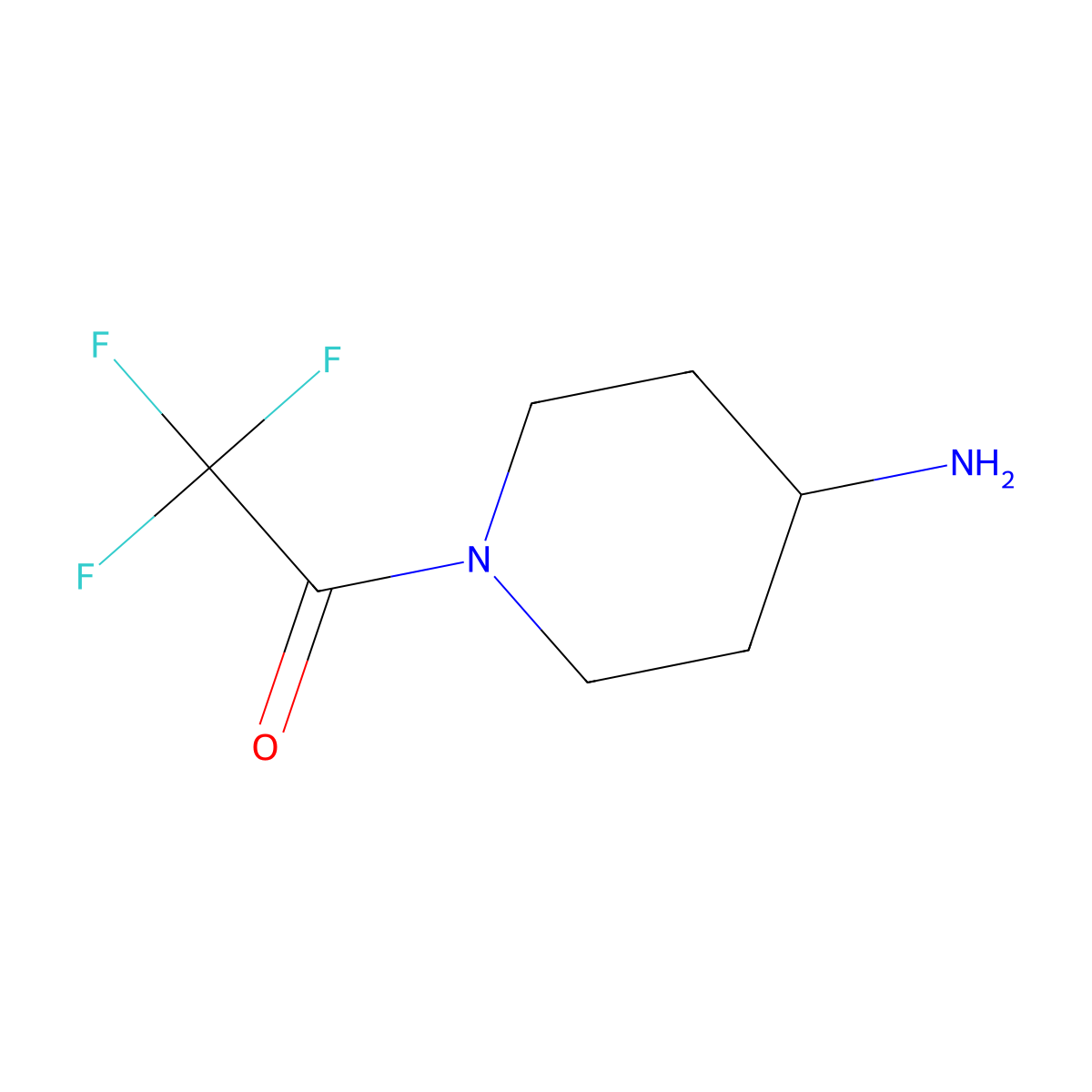 1-(4-Aminopiperidin-1-yl)-2,2,2-trifluoroethanone molecular structure, CAS 497177-66-9
