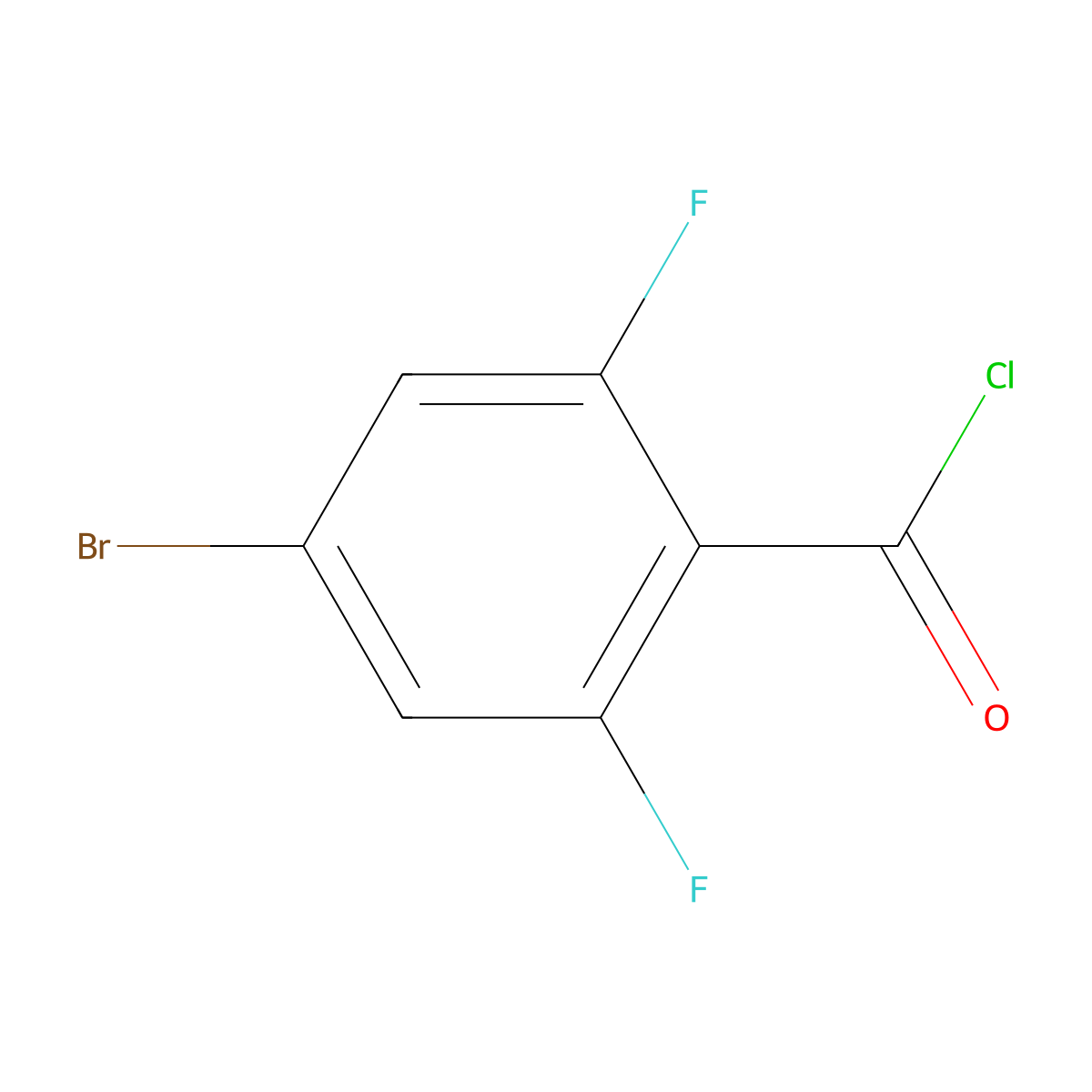 4-Bromo-2,6-difluorobenzoyl chloride molecular structure, CAS 497181-19-8