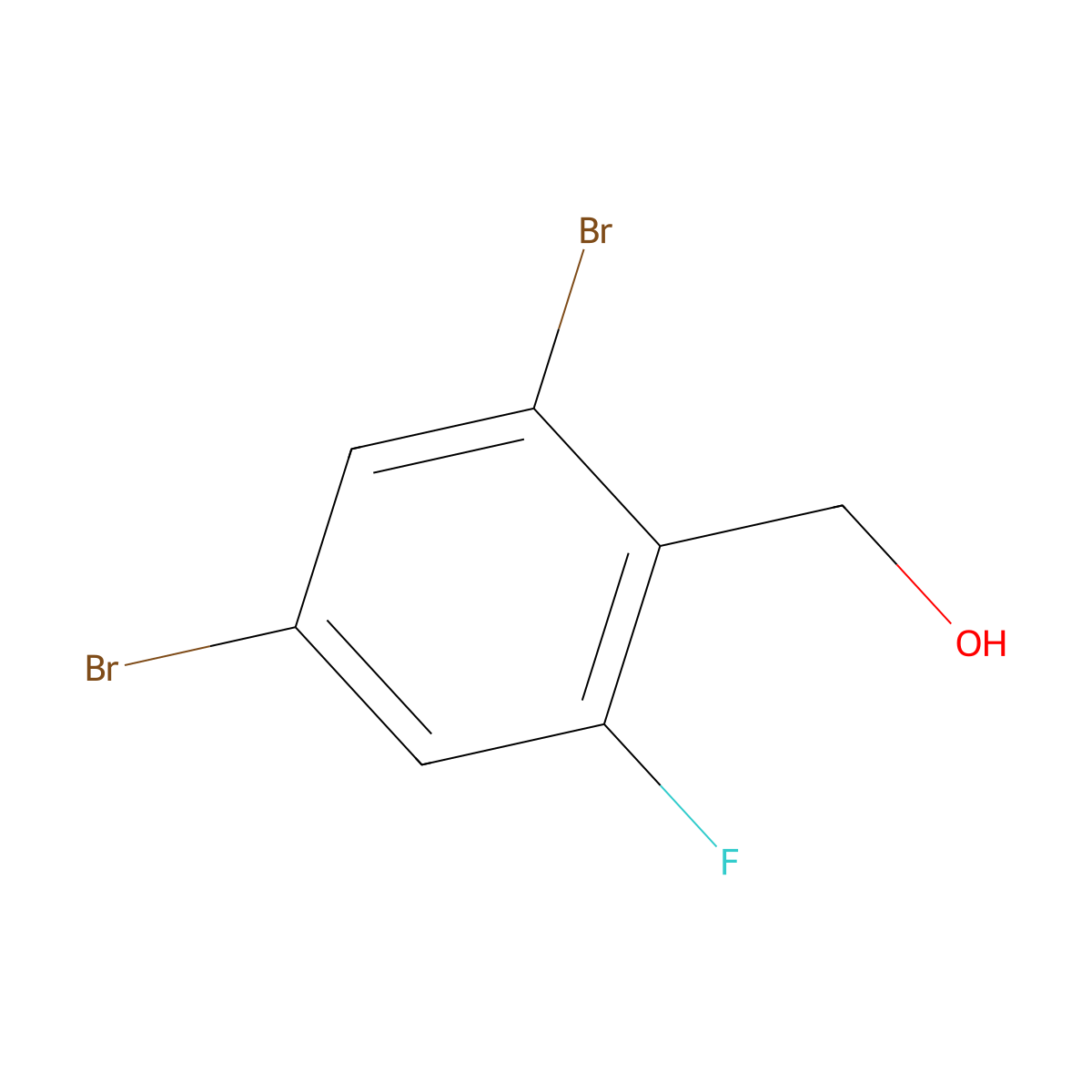 2,4-Dibromo-6-fluorobenzyl alcohol molecular structure, CAS 497181-22-3