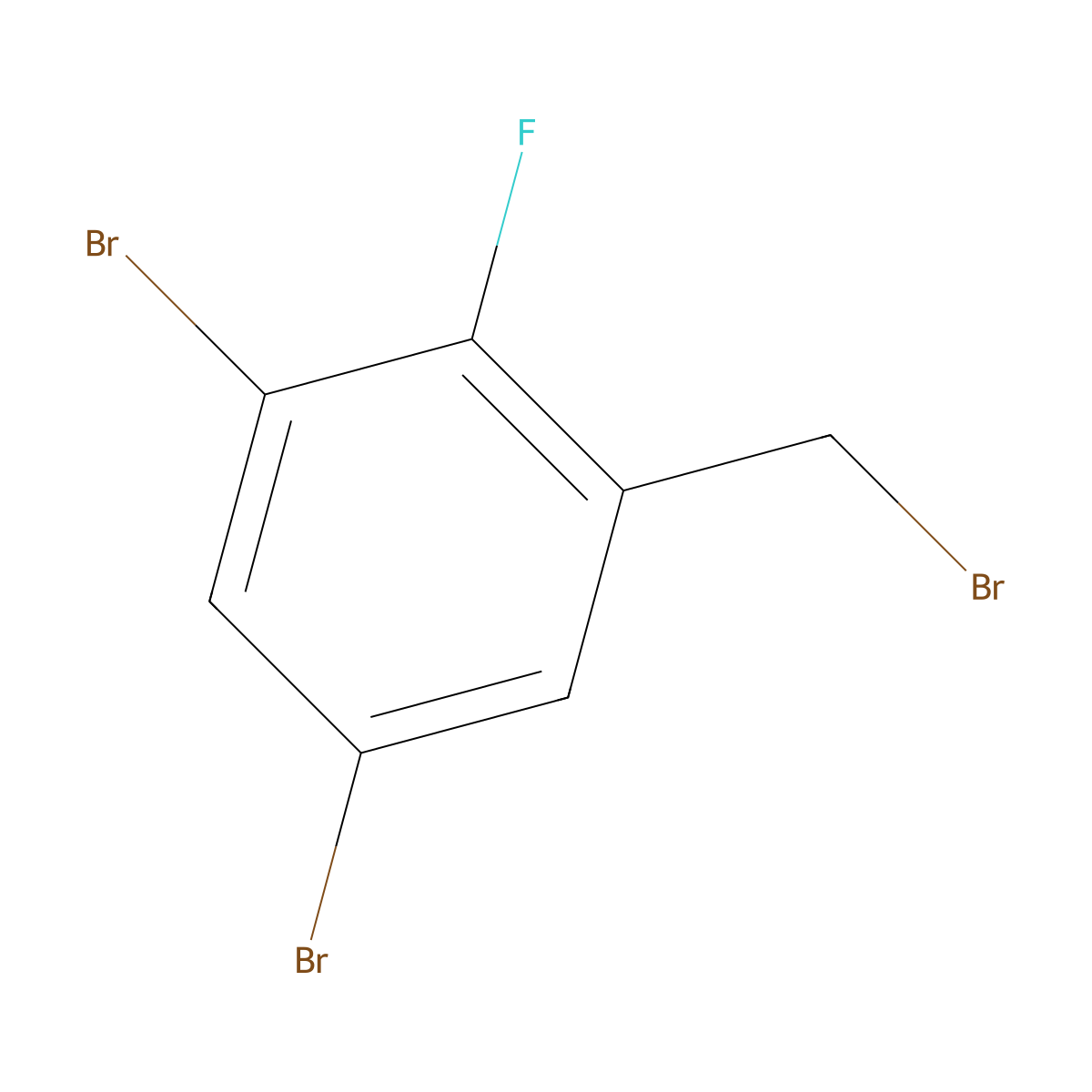 3,5-Dibromo-2-fluorobenzyl bromide molecular structure, CAS 497181-28-9