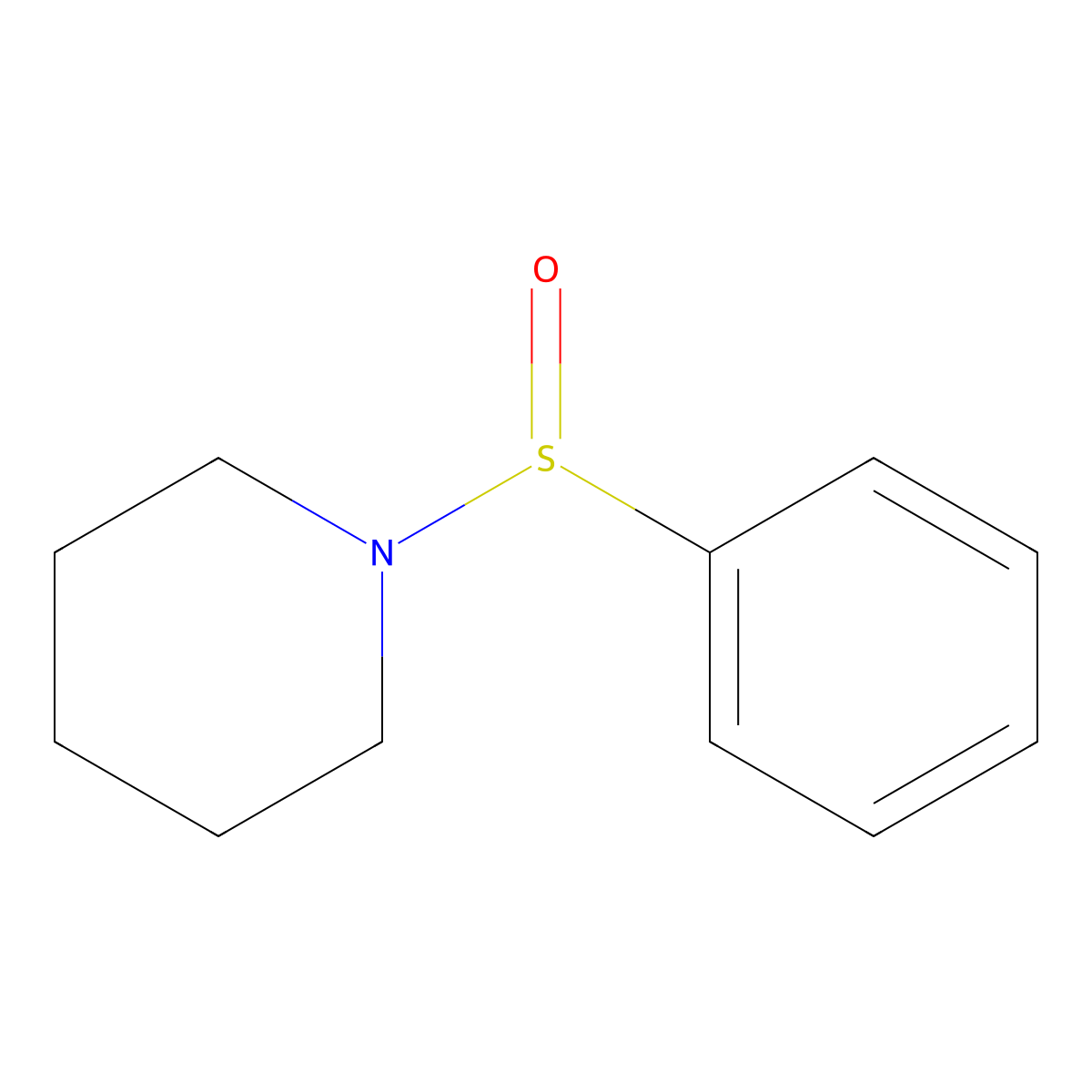 1-Benzenesulfinylpiperidine molecular structure, CAS 4972-31-0