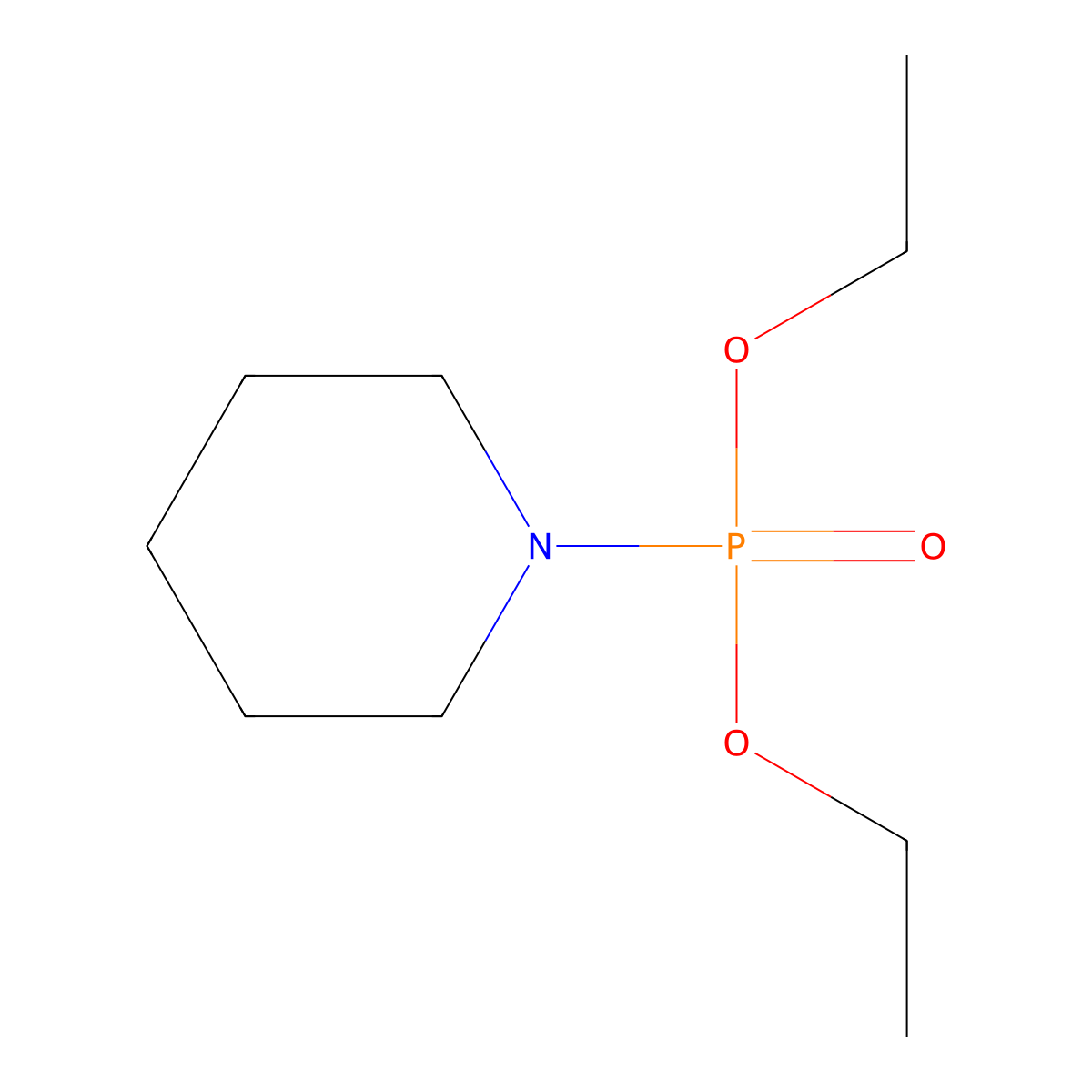 Phosphonic acid, 1-piperidinyl-, diethyl ester molecular structure, CAS 4972-36-5
