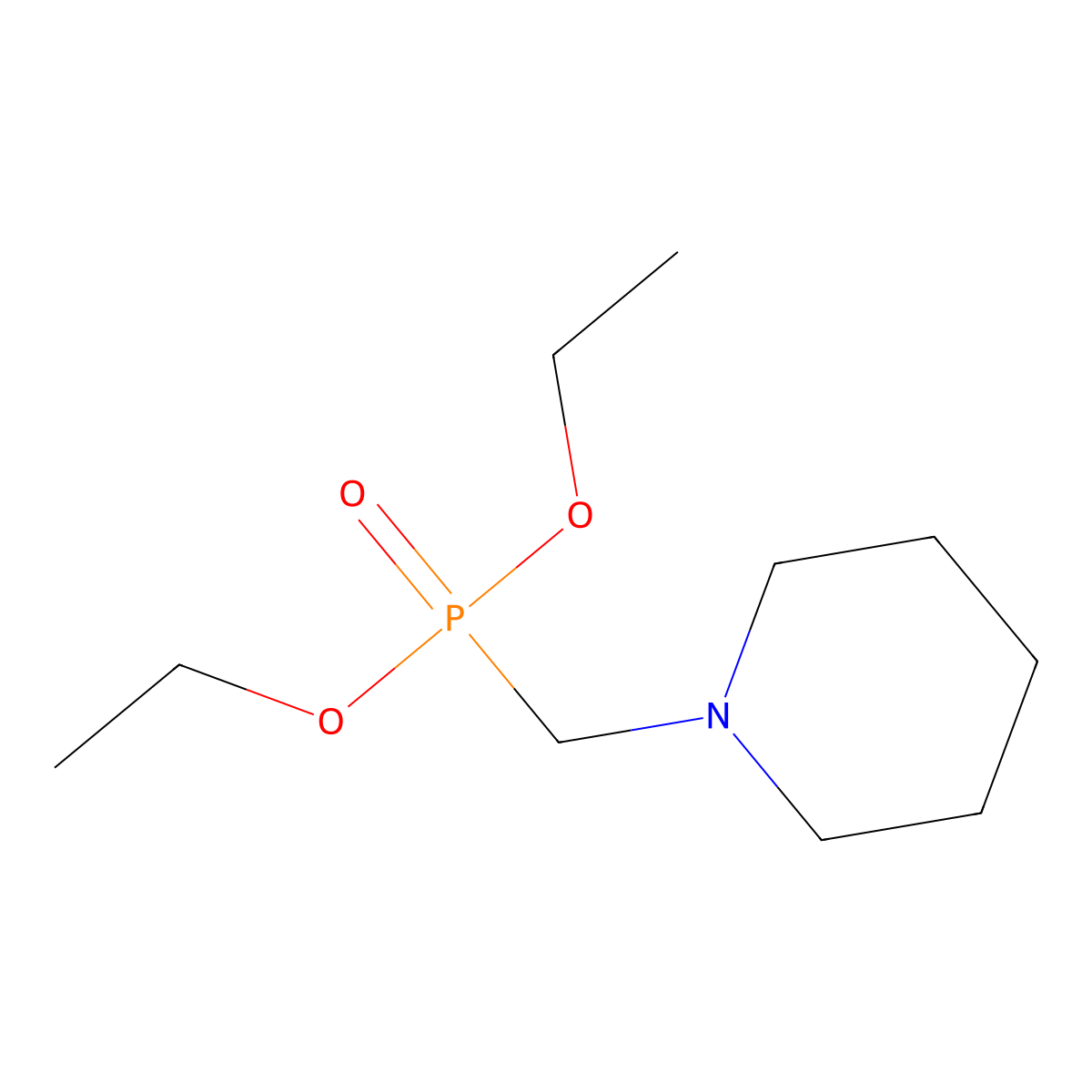 Diethyl (1-piperidinylmethyl)phosphonate molecular structure, CAS 4972-40-1