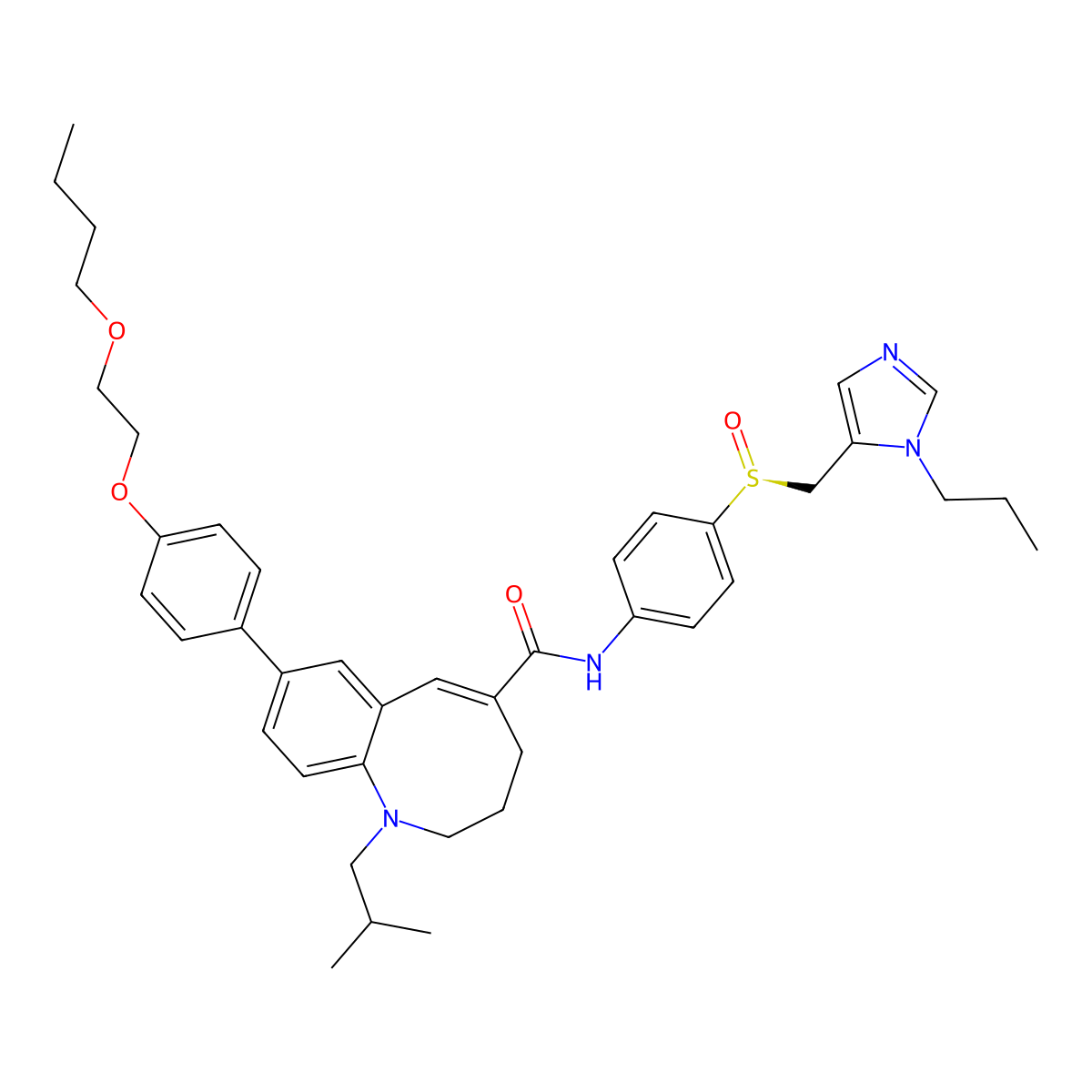 Cenicriviroc molecular structure, CAS 497223-25-3