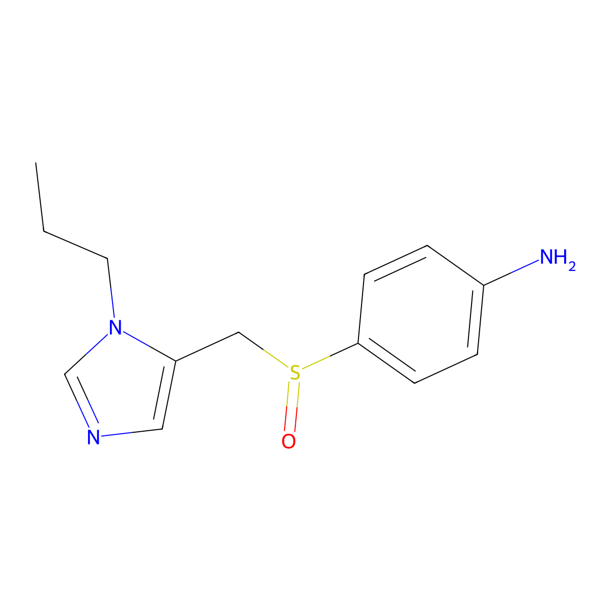 (S)-4-(((1-Propyl-1H-imidazol-5-yl)methyl)sulfinyl)aniline molecular structure, CAS 497223-38-8