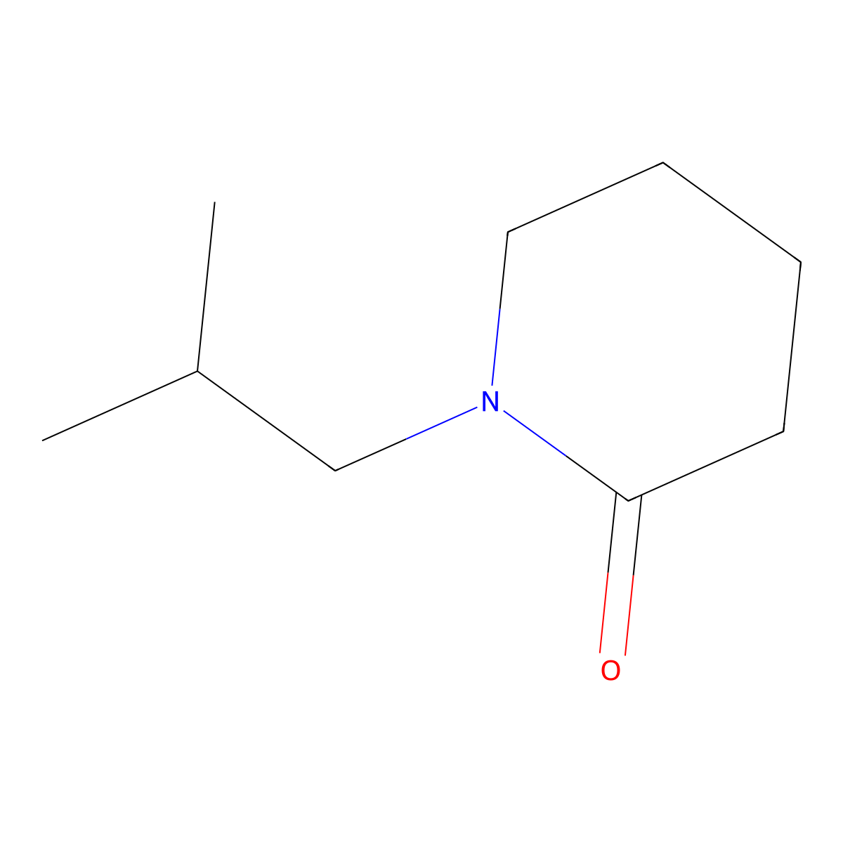 1-Isobutylpiperidin-2-one molecular structure, CAS 497224-01-8