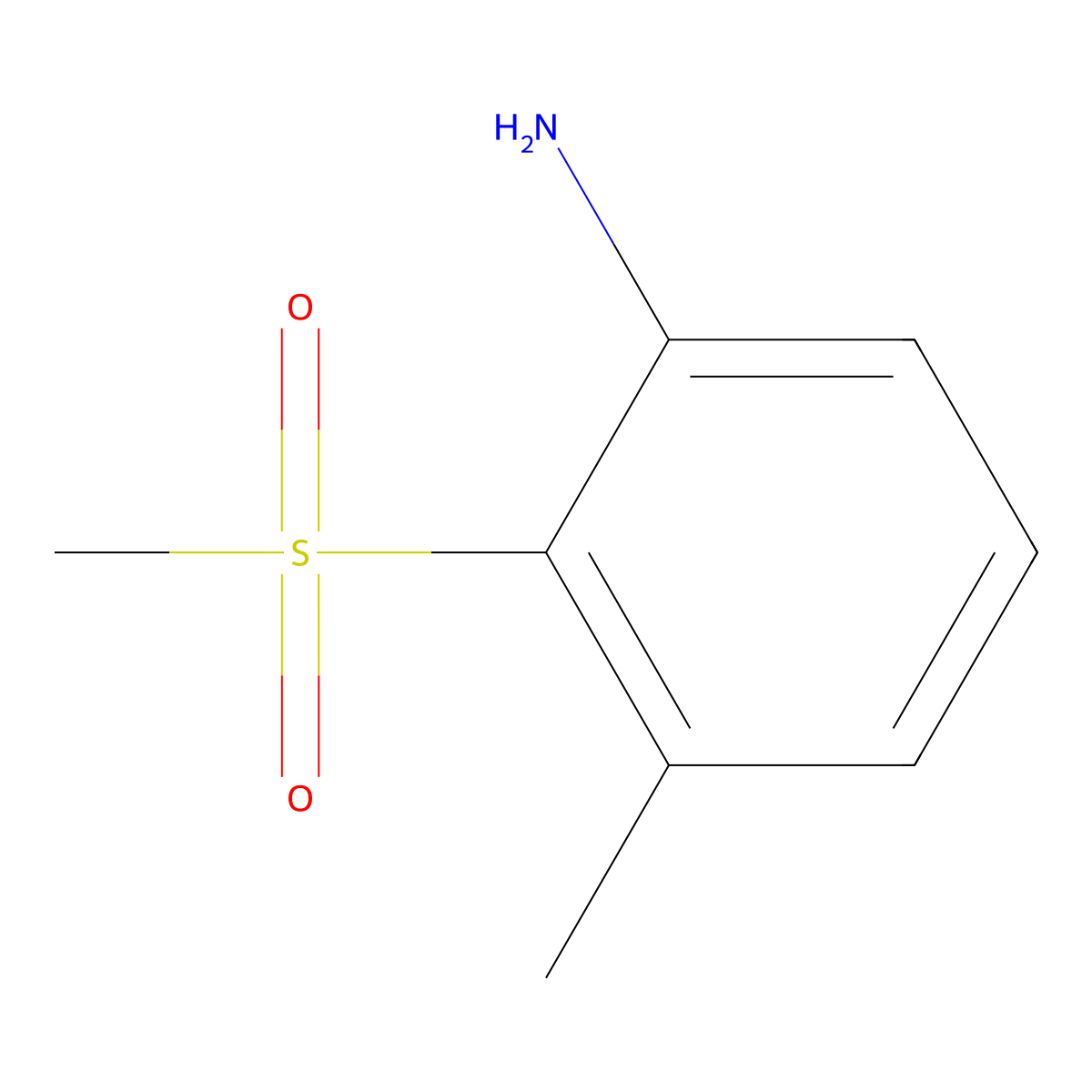 2-Methanesulfonyl-3-methylaniline molecular structure, CAS 497227-21-1