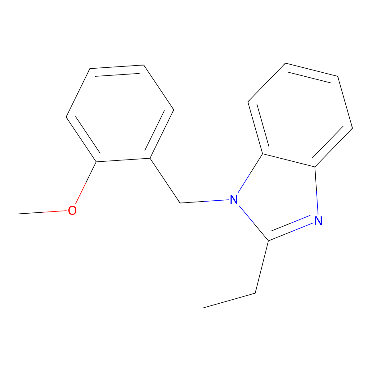 2-Ethyl-1-[(2-methoxyphenyl)methyl]benzimidazole molecular structure, CAS 497229-91-1