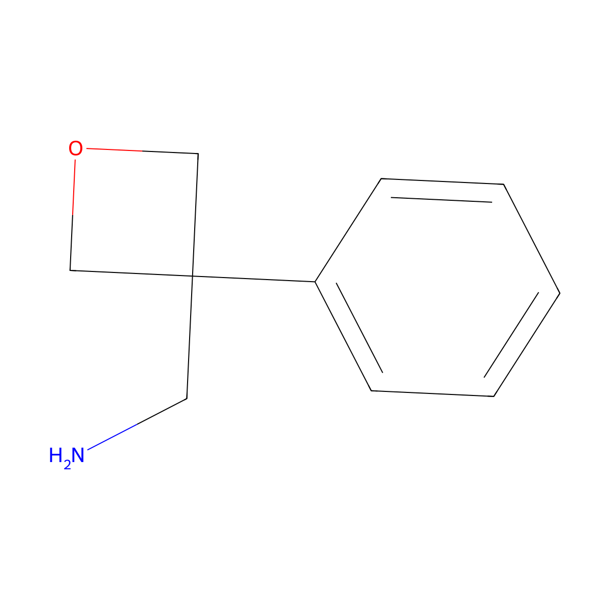 (3-Phenyloxetan-3-yl)methanamine molecular structure, CAS 497239-45-9
