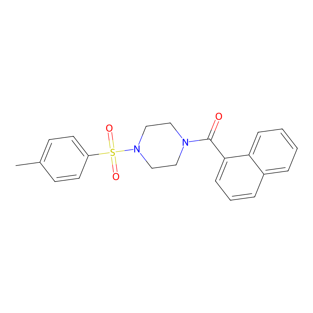[4-(4-Methylphenyl)sulfonylpiperazin-1-yl]-naphthalen-1-ylmethanone molecular structure, CAS 497240-89-8