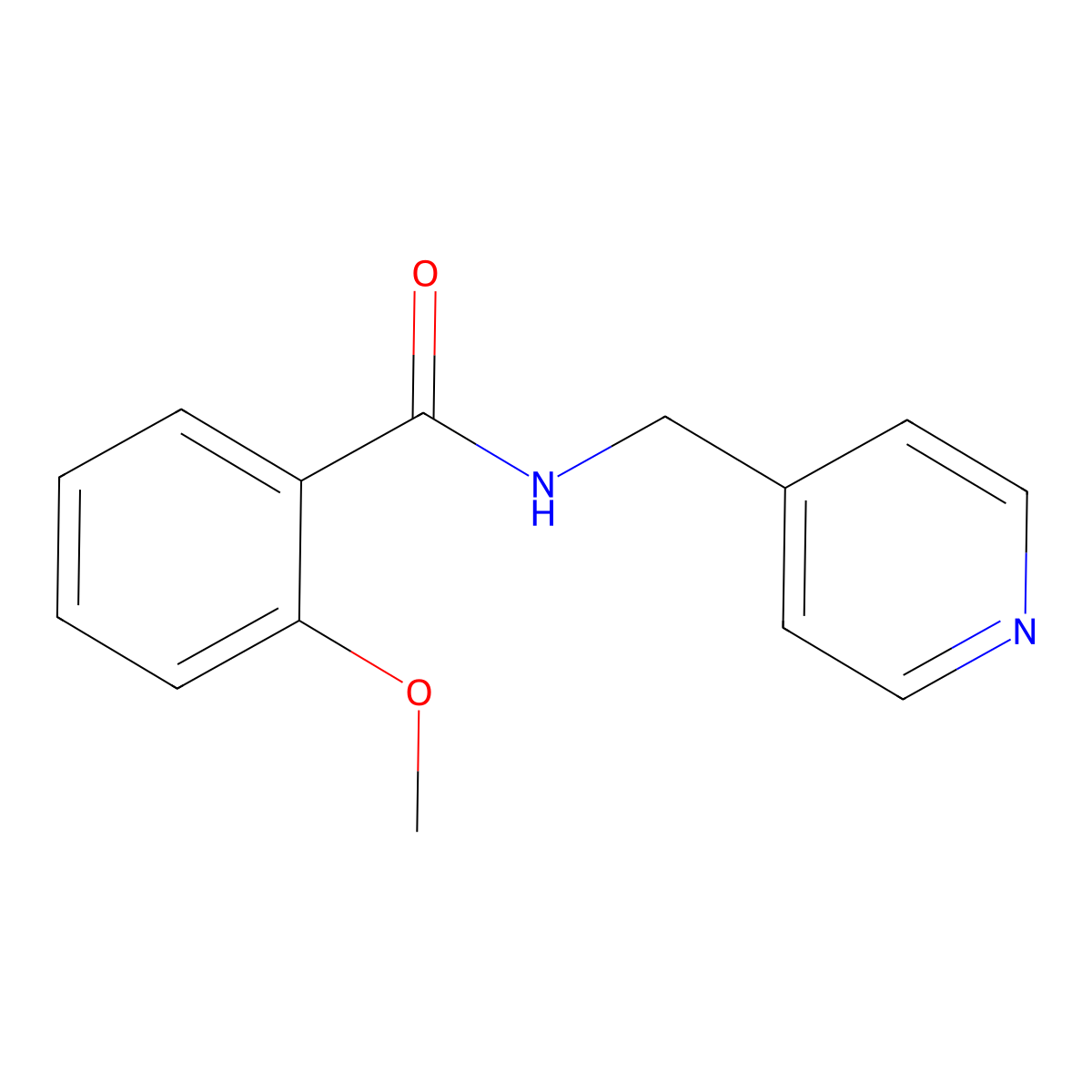 2-methoxy-N-(pyridin-4-ylmethyl)benzamide molecular structure, CAS 497241-59-5