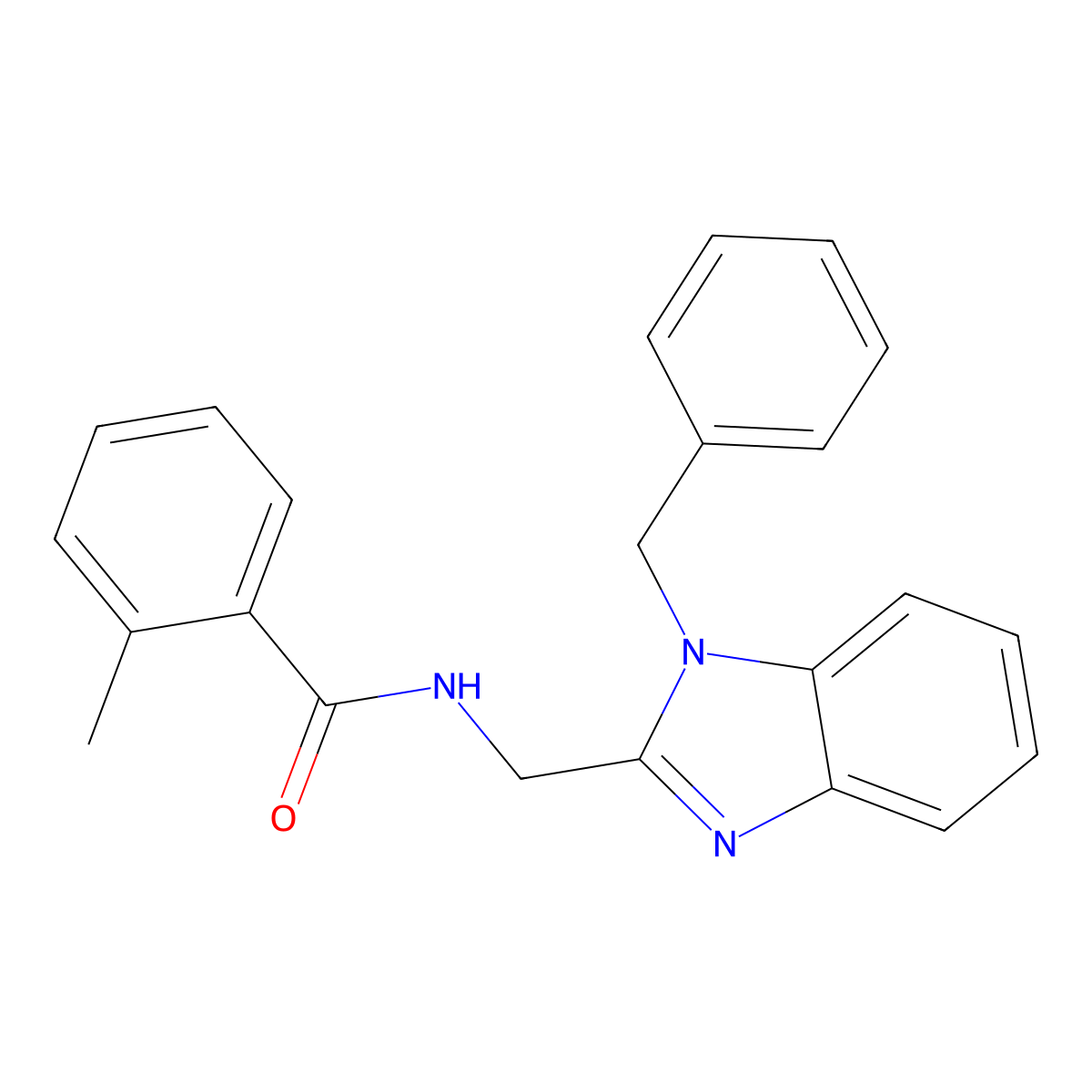N-[(1-benzyl-1H-benzimidazol-2-yl)methyl]-2-methylbenzamide molecular structure, CAS 497241-71-1