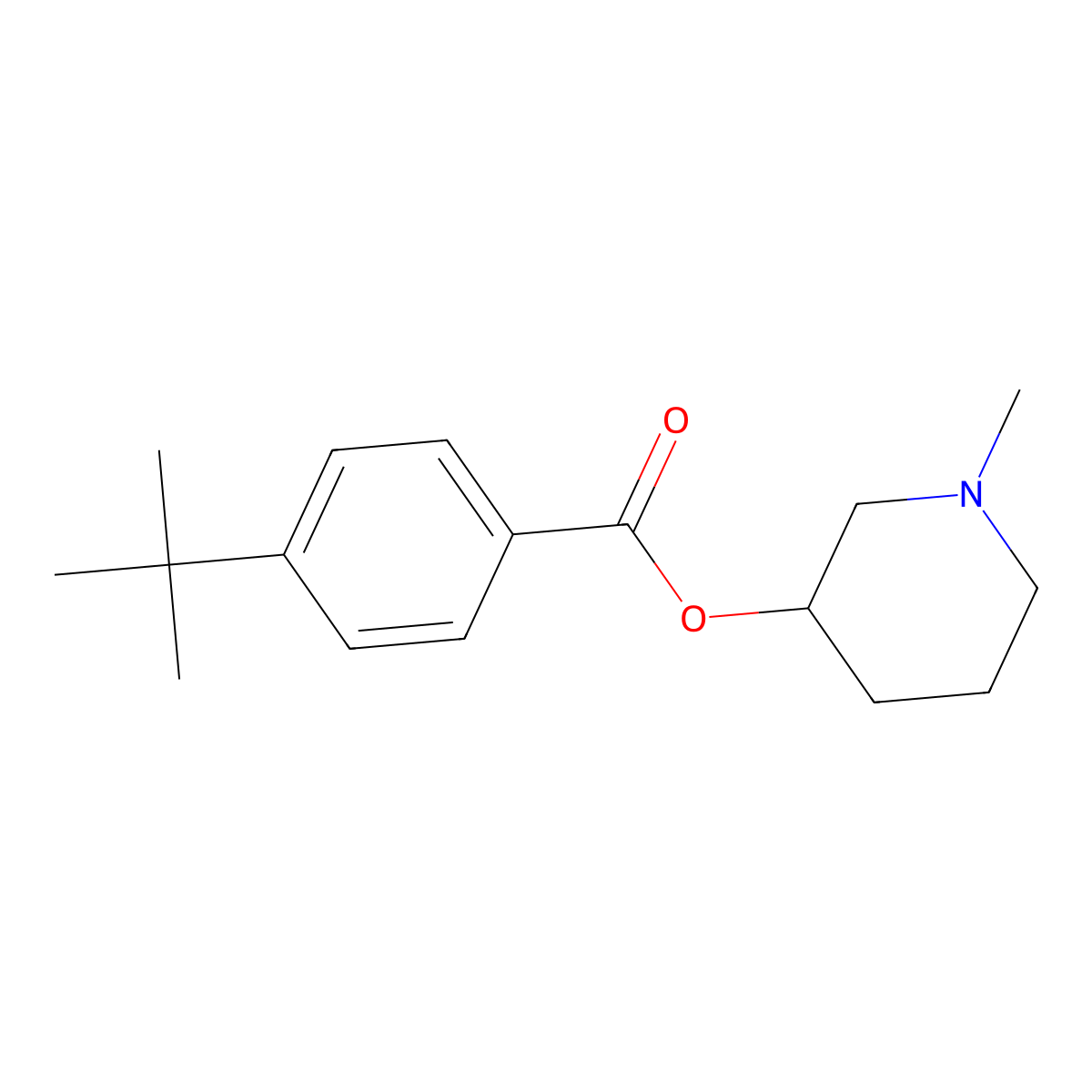 1-Methyl-3-piperidinyl 4-tert-butylbenzoate molecular structure, CAS 497242-29-2