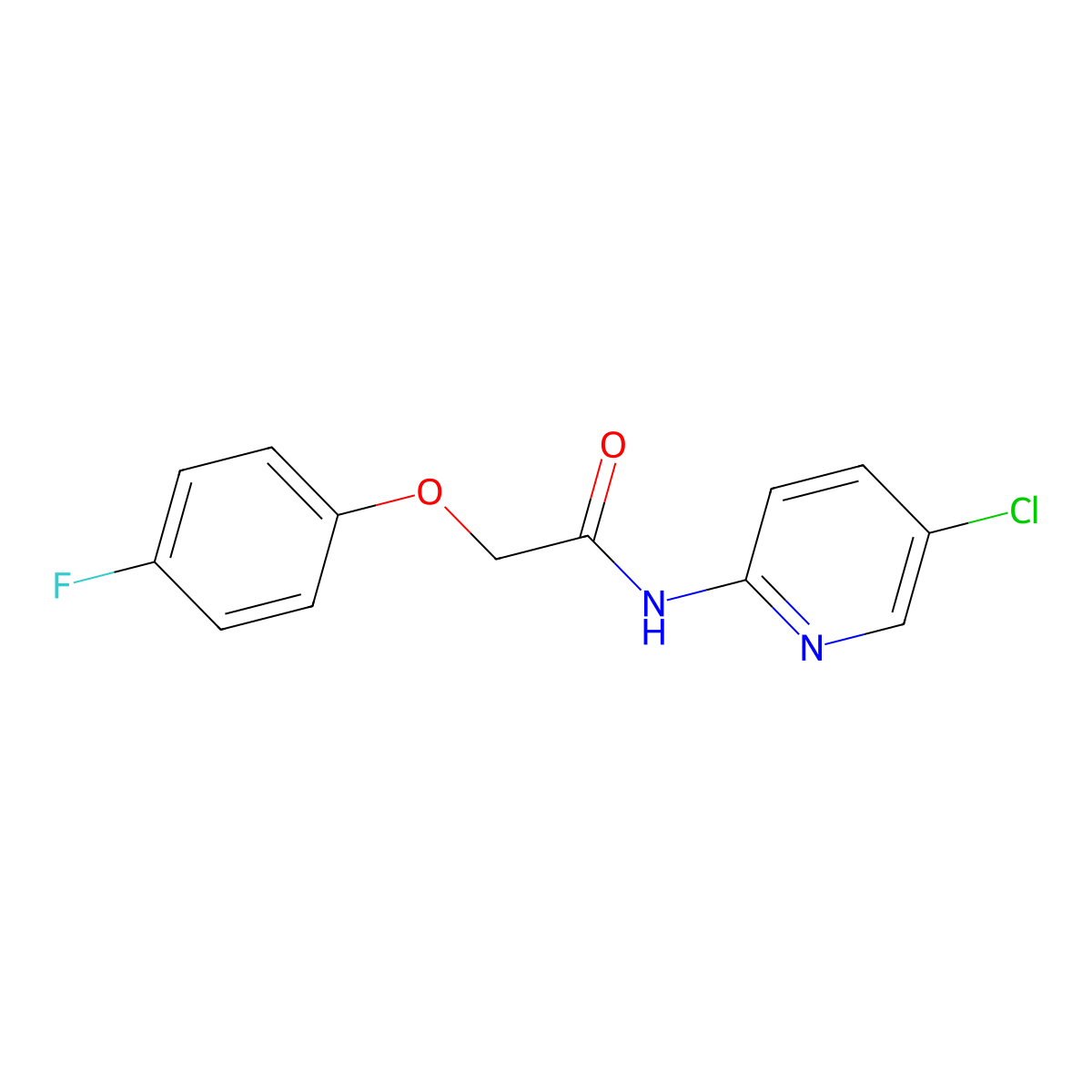N-(5-chloropyridin-2-yl)-2-(4-fluorophenoxy)acetamide molecular structure, CAS 497244-36-7