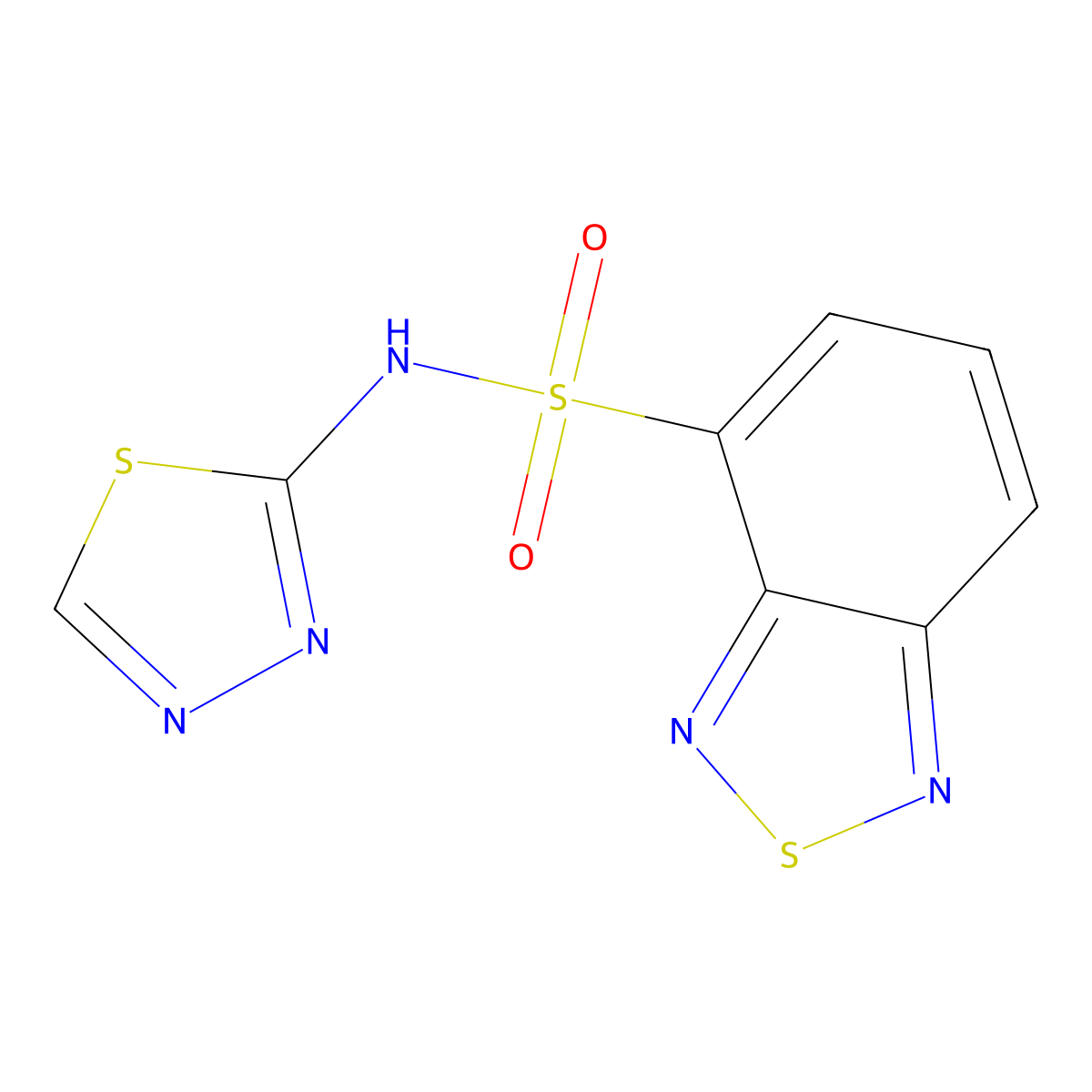 N-(1,3,4-thiadiazol-2-yl)-2lambda4,1,3-benzothiadiazole-4-sulfonamide molecular structure, CAS 497245-78-0